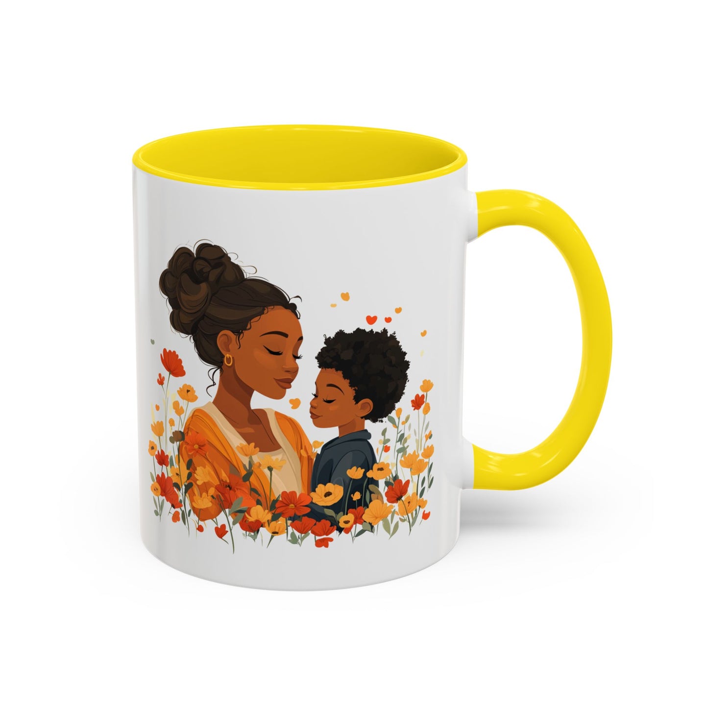 Warm Embrace Floral Coffee Mug - Perfect Gift for Moms, Mother's Day, Family Love, Cozy Mornings, Mom and Child Duo
