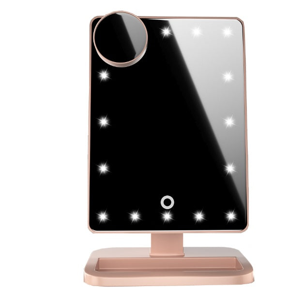 Écran tactile Maquillage Miroir Avec 20 LED Lumière Bluetooth Musique Haut-Parleur 10X Grossissant Miroirs Lumières