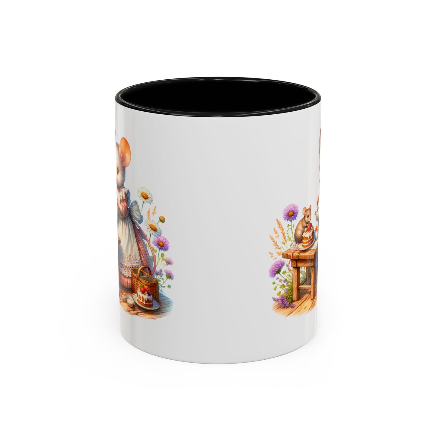 Adorable Mouse Kitchen Coffee Mug, Cute Animal Mug, Gift for Baking Lovers, Cozy Home Decor, Kitchenware, Tea Mug, Floral Design