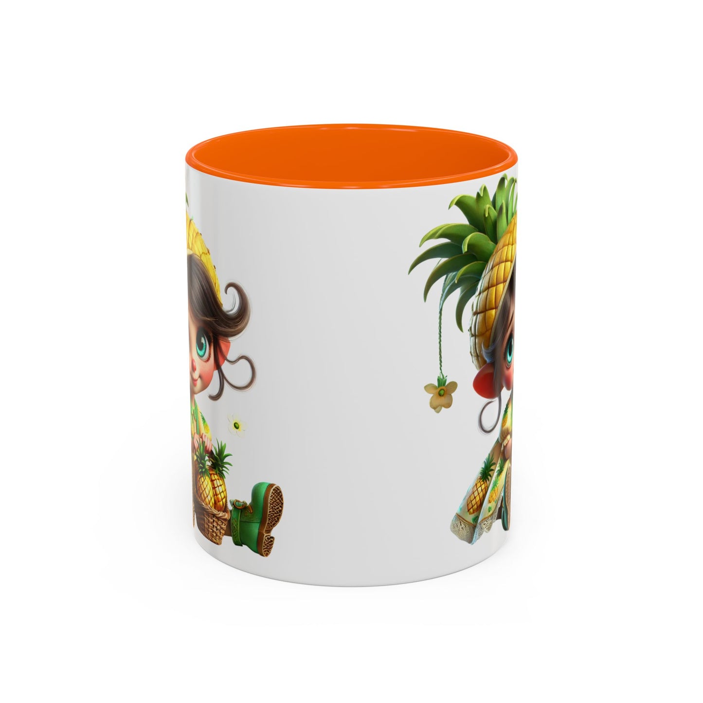 Pineapple-themed Accent Coffee Mug - Tropical Fun for Every Sip