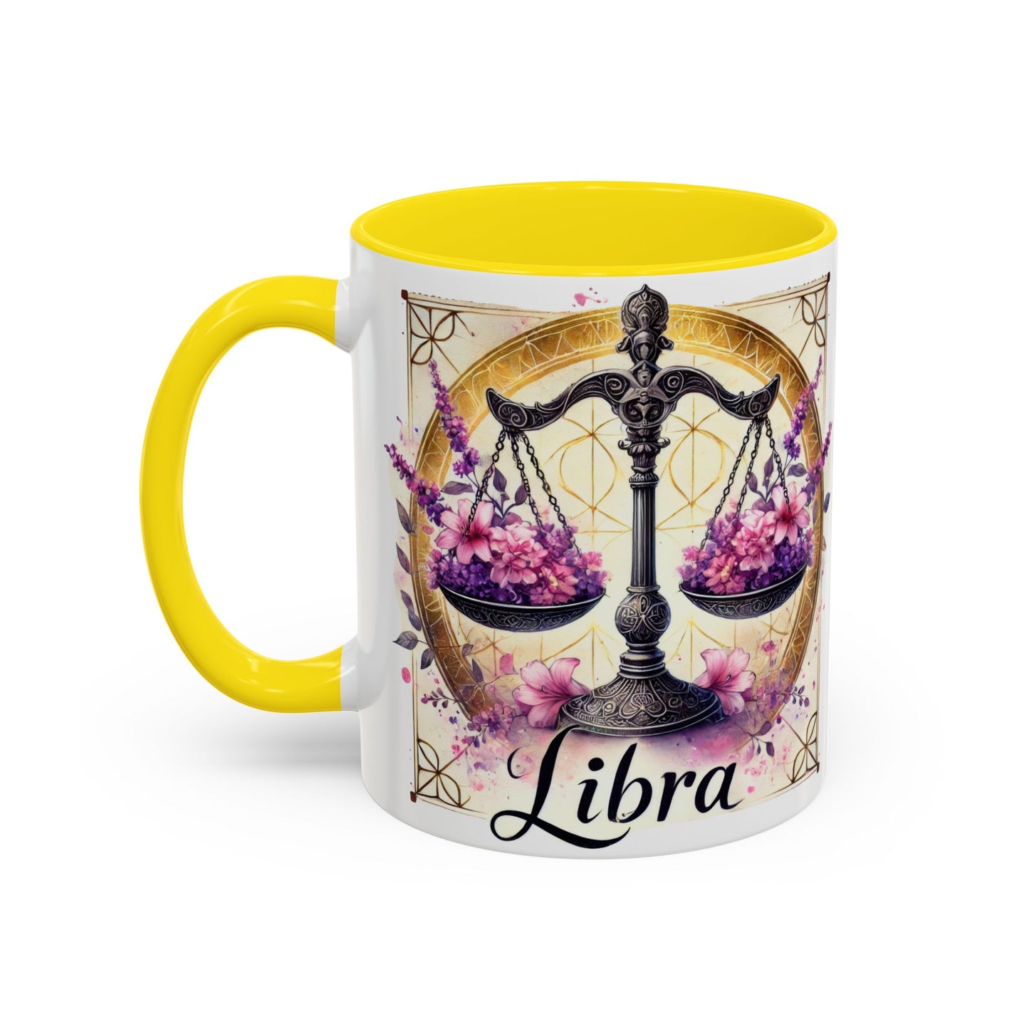 Libra Zodiac Accent Coffee Mug, Horoscope Gift for Astrology Lovers, Cute Libra Decor, Personalized Drinkware, Birthday Gift Idea
