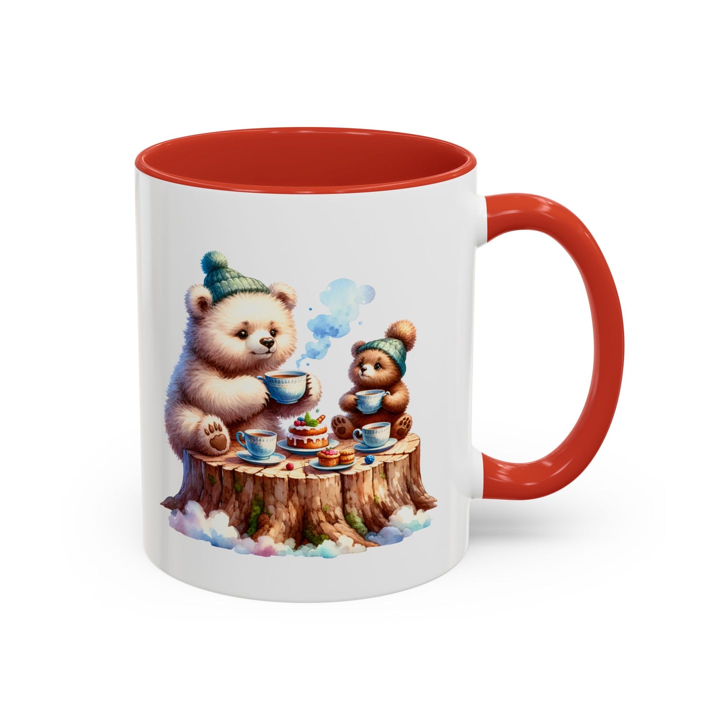 Whimsical Bear Tea Party Mug | Cute Animal Lover Coffee Cup, Gift for Kids, Nursery Decor, Birthday, Holiday Essentials