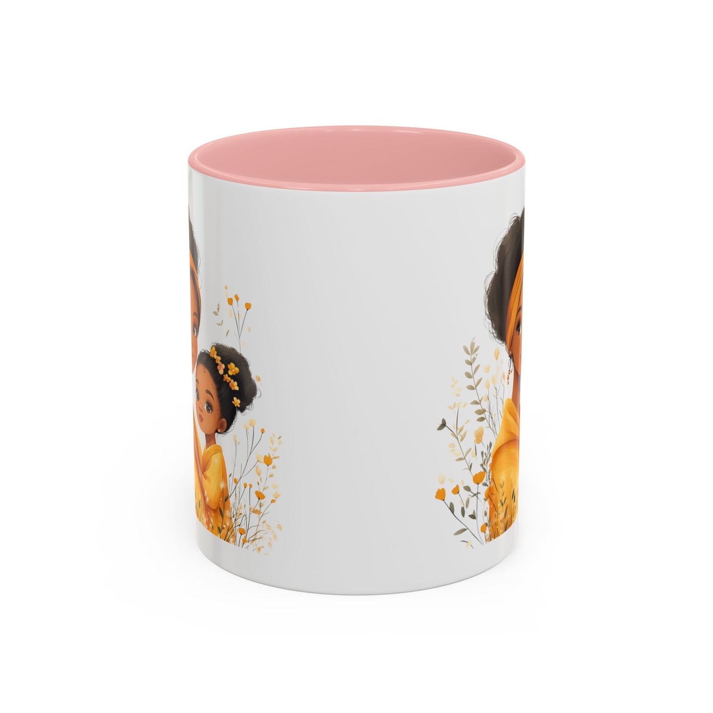 Cozy Mother & Child Coffee Mug, Floral Coffee Cup, Gift for Mom, Tea Lover’s Mug, Cute Mom Mug