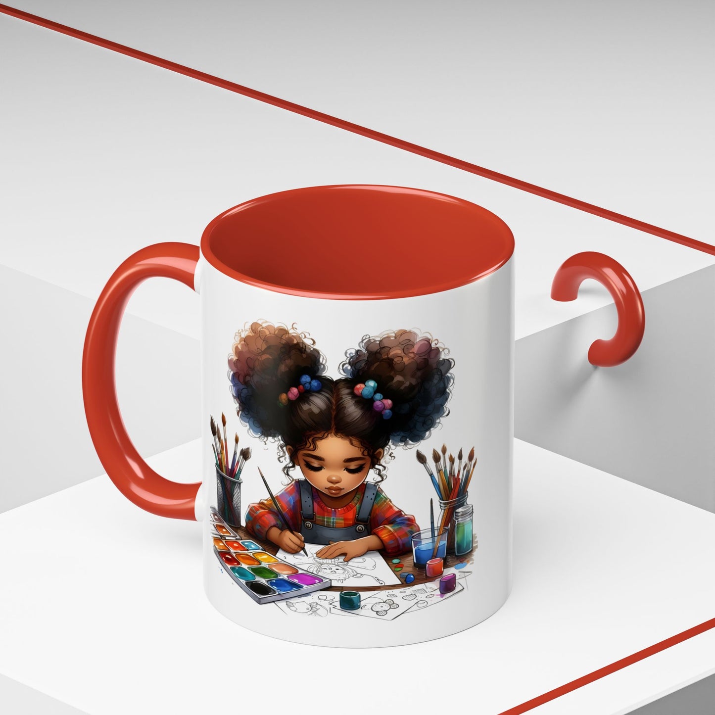 Creative Artist Coffee Mug, Colorful Art Mug, Gift for Artists, Studio Mug, Hot Beverage Cup, Unique Drinkware