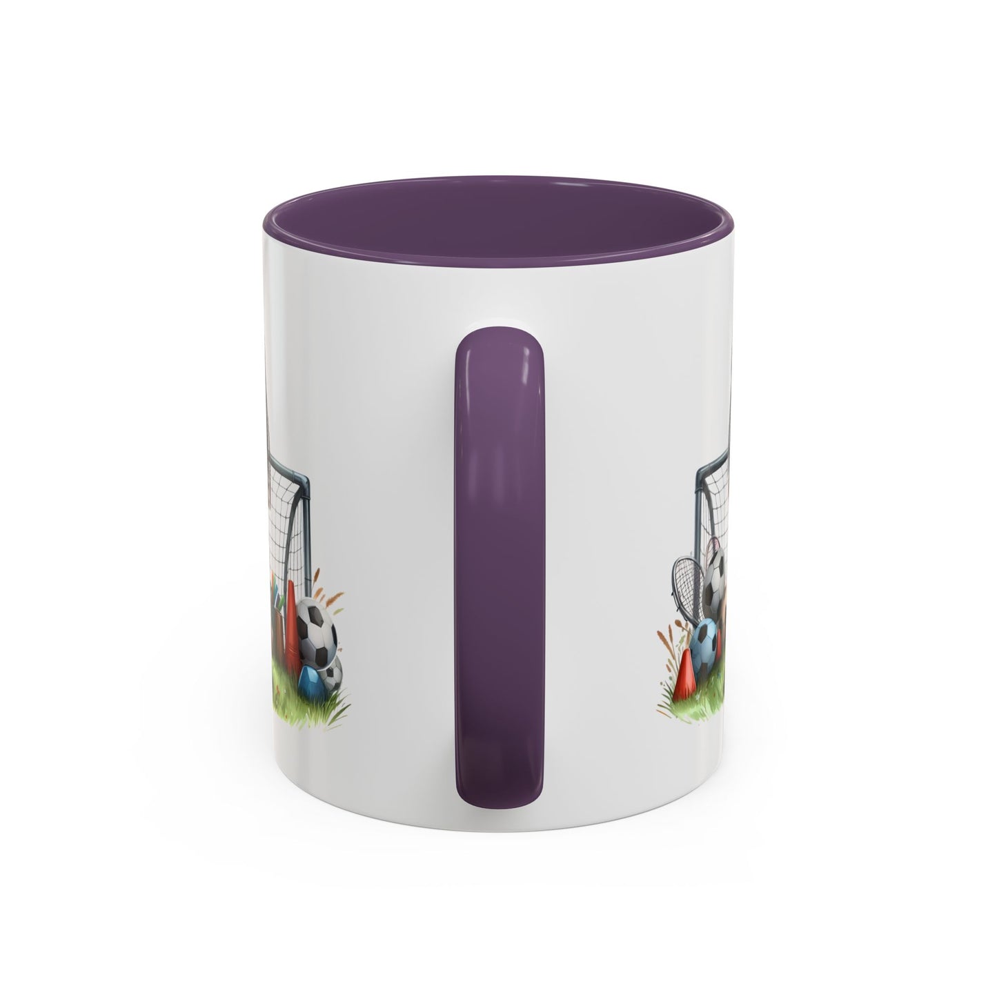 Soccer-Themed Accent Coffee Mug, Personalized Sports Fan Gift, Perfect for Coaches, Players, Kids, and Birthdays