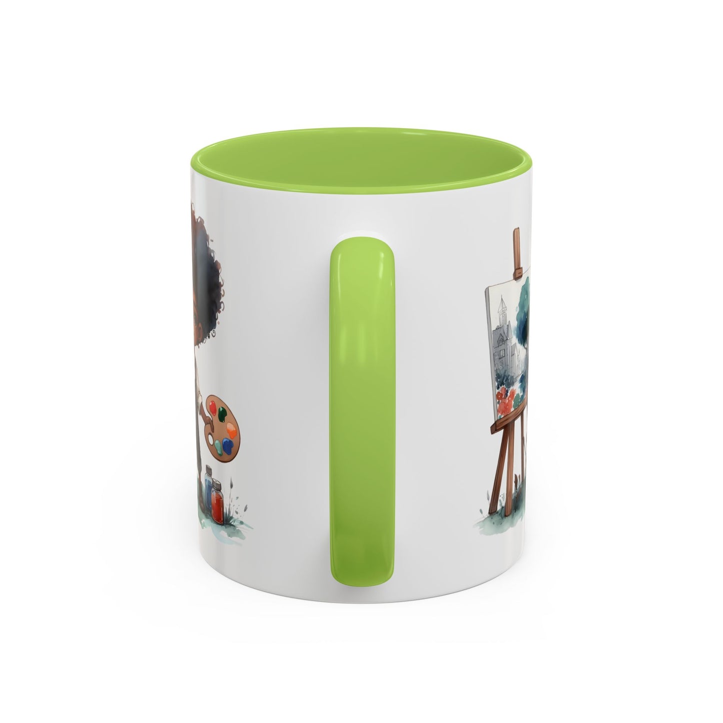 Creative Kid's Coffee Mug | Art Lover Gift | Black & White Accent Mug | Unique Art Design | Children's Art Decor | Fun Ceramic Cup