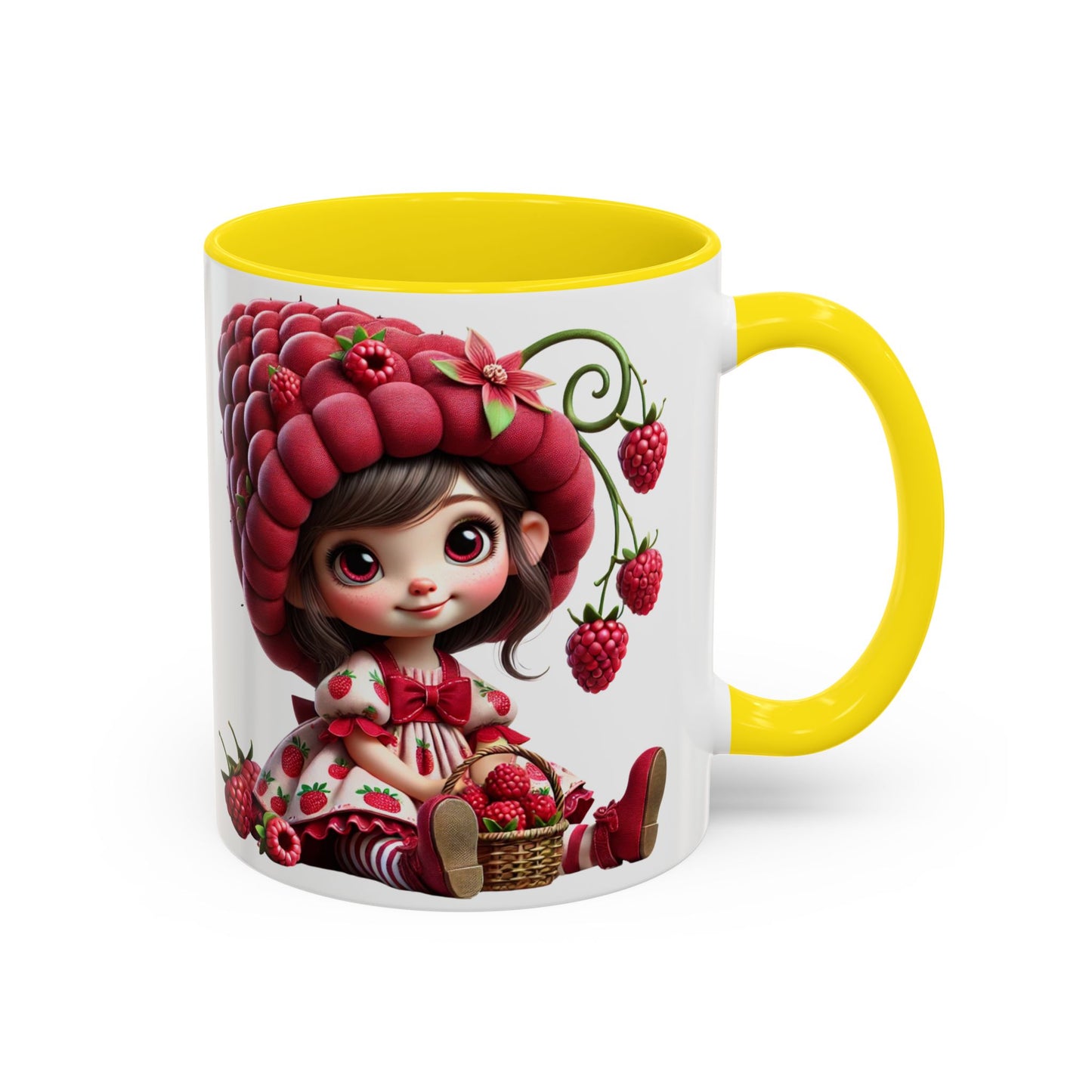 Whimsical Berry Girl Coffee Mug - Perfect for Berry Lovers!