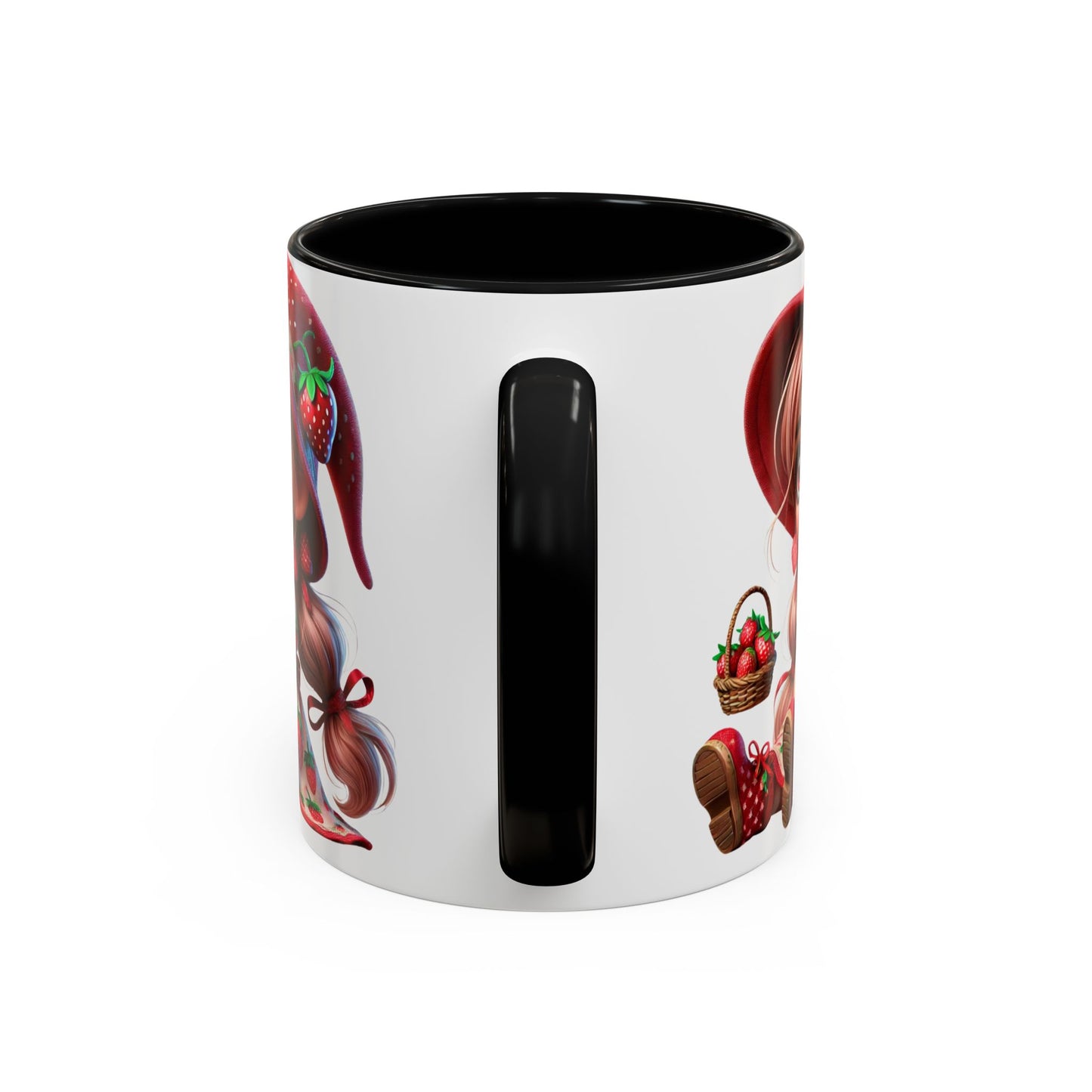 Cute Strawberry Girl Coffee Mug - 11 & 15 oz Accent Mugs for Tea Lovers