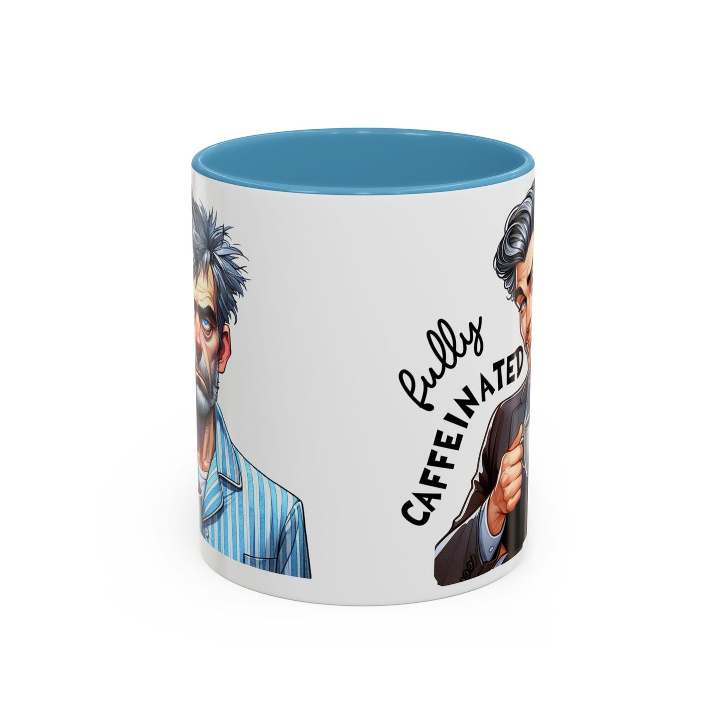 Caffeinated Accent Coffee Mug, Fun Gift for Coffee Lovers, Unique Mug for Home Office, Cool Drinkware for All Occasions!