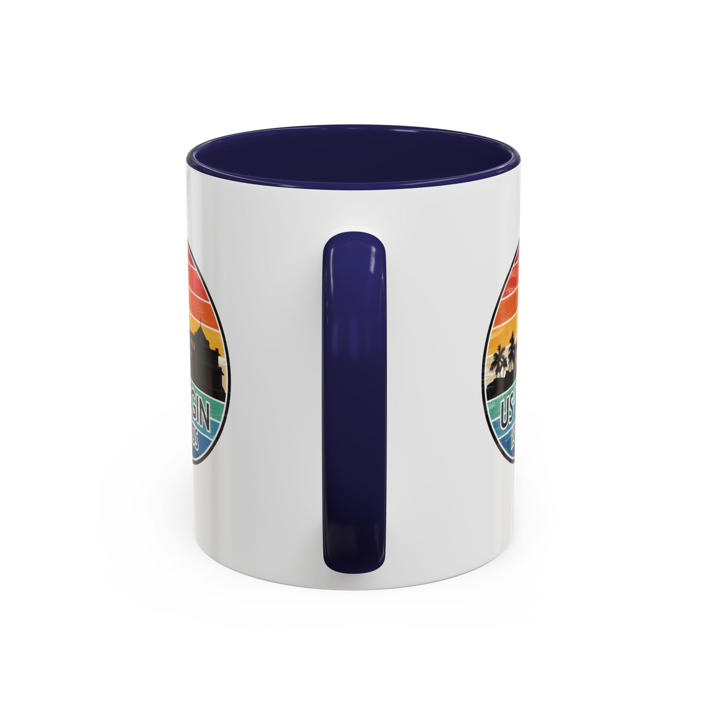 Tropical Landscape Coffee Mug, US Virgin Islands Mug, Travel Souvenir Cup, Beach Lover Gift, Vacation Keepsake, Colorful Accent Mug