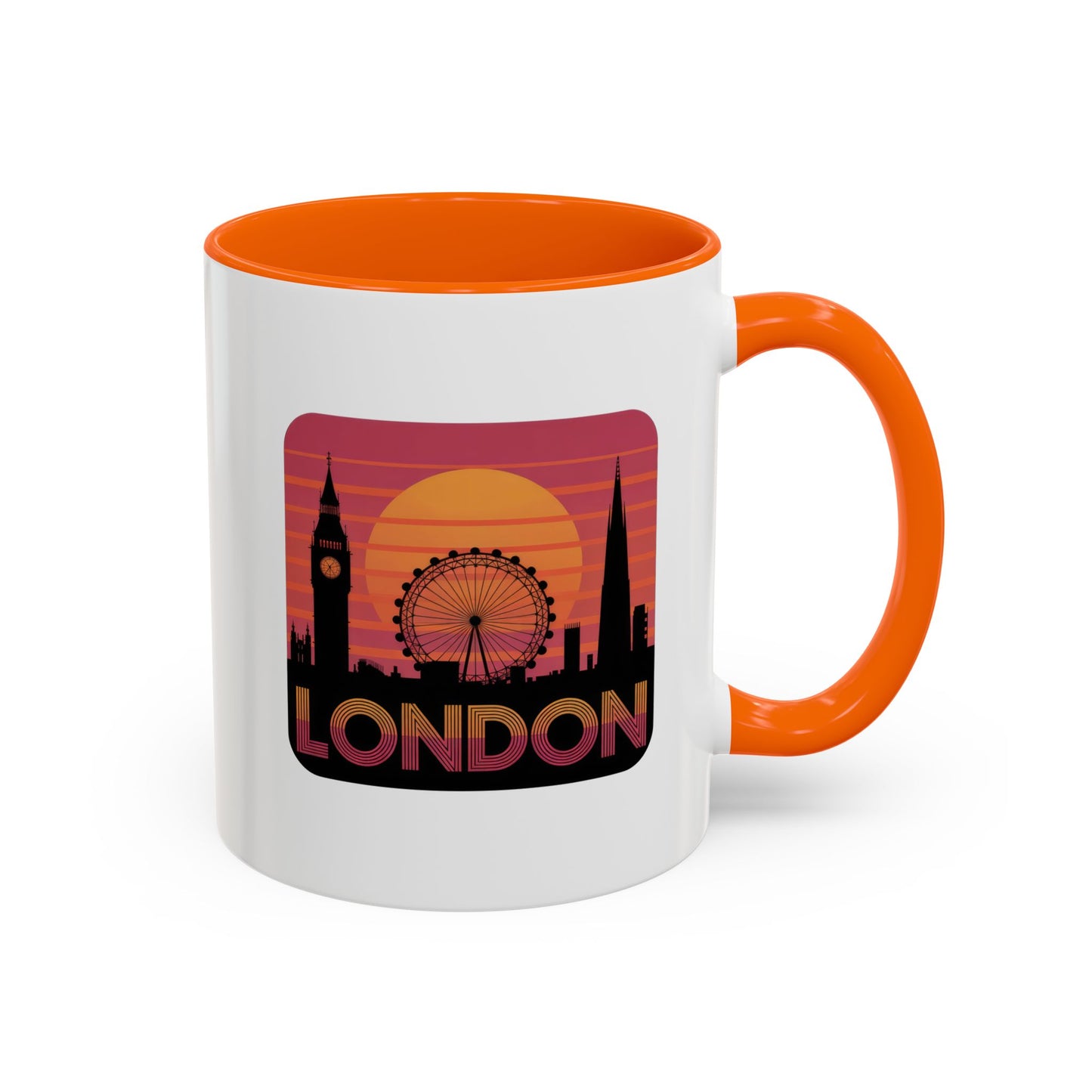 London Skyline Accent Coffee Mug - Perfect Gift for Travelers, London Lovers, Home Decor, Office Use, Road Trip Memories