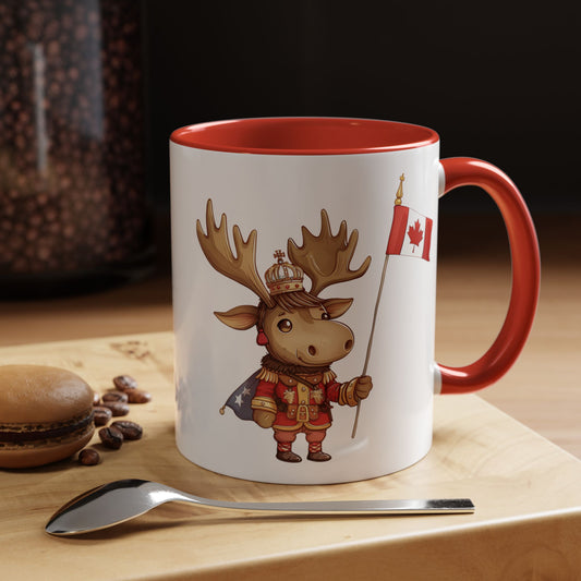 Canada Moose Accent Coffee Mug, Funny Moose Mug, Canadian Gift, Cute Animal Mug, Canada Day Mug, Holiday Coffee Cup