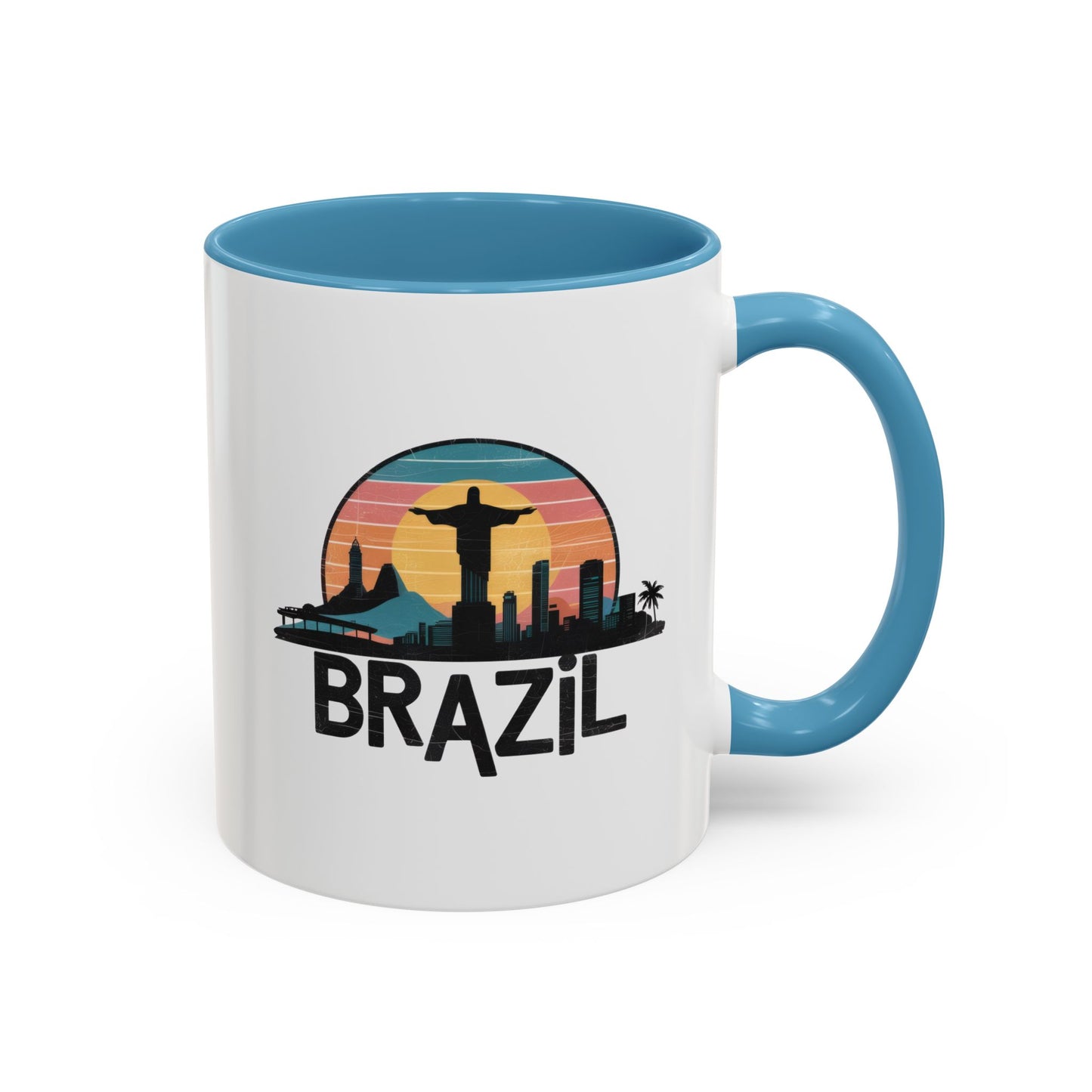 Brazilian Vibe Coffee Mug, Accent Mug for Travel Lovers, Gift for Brazil Enthusiasts, Souvenir Coffee Cup, Beach Theme Mug