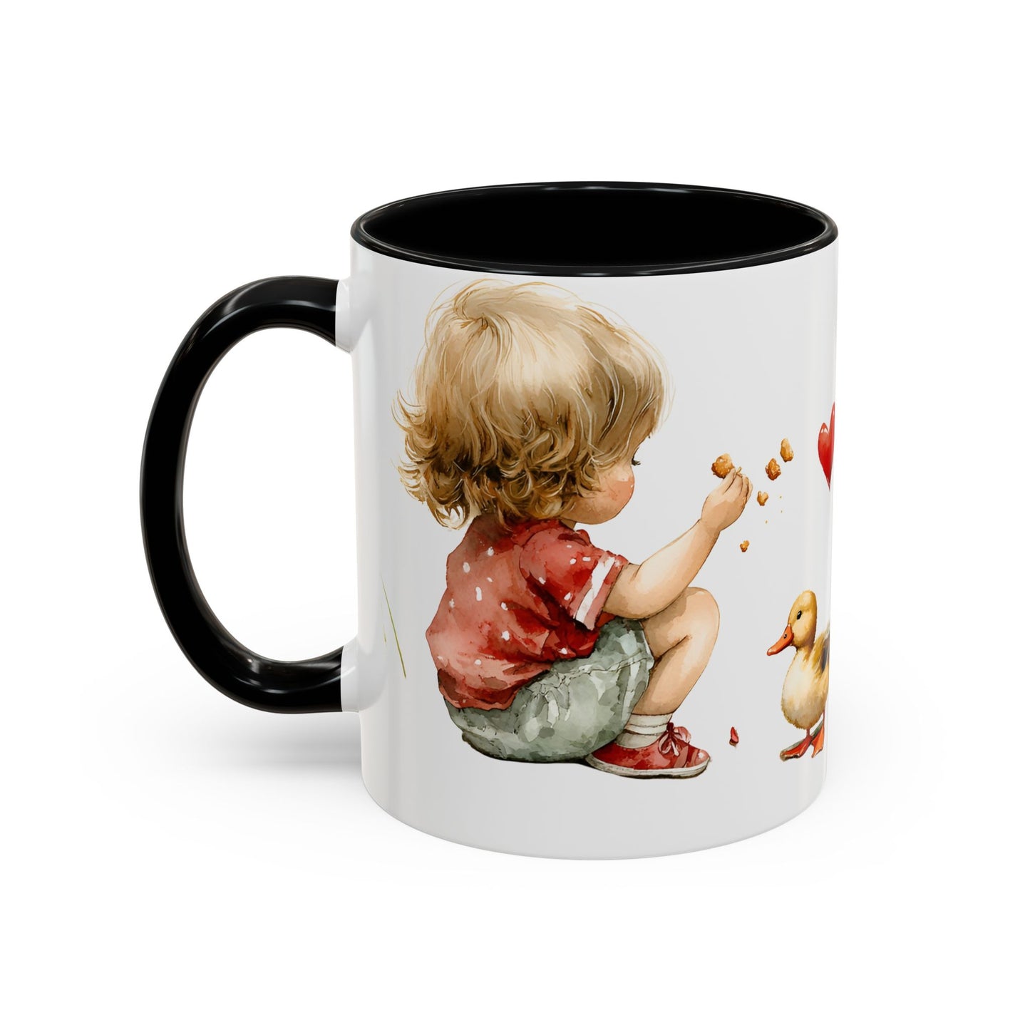 Adorable Duck-Themed Coffee Mug for Kids, Cute Child & Duck Design, Perfect Gift for Birthdays, Baby Showers, Animal Lovers, Kitchen Decor