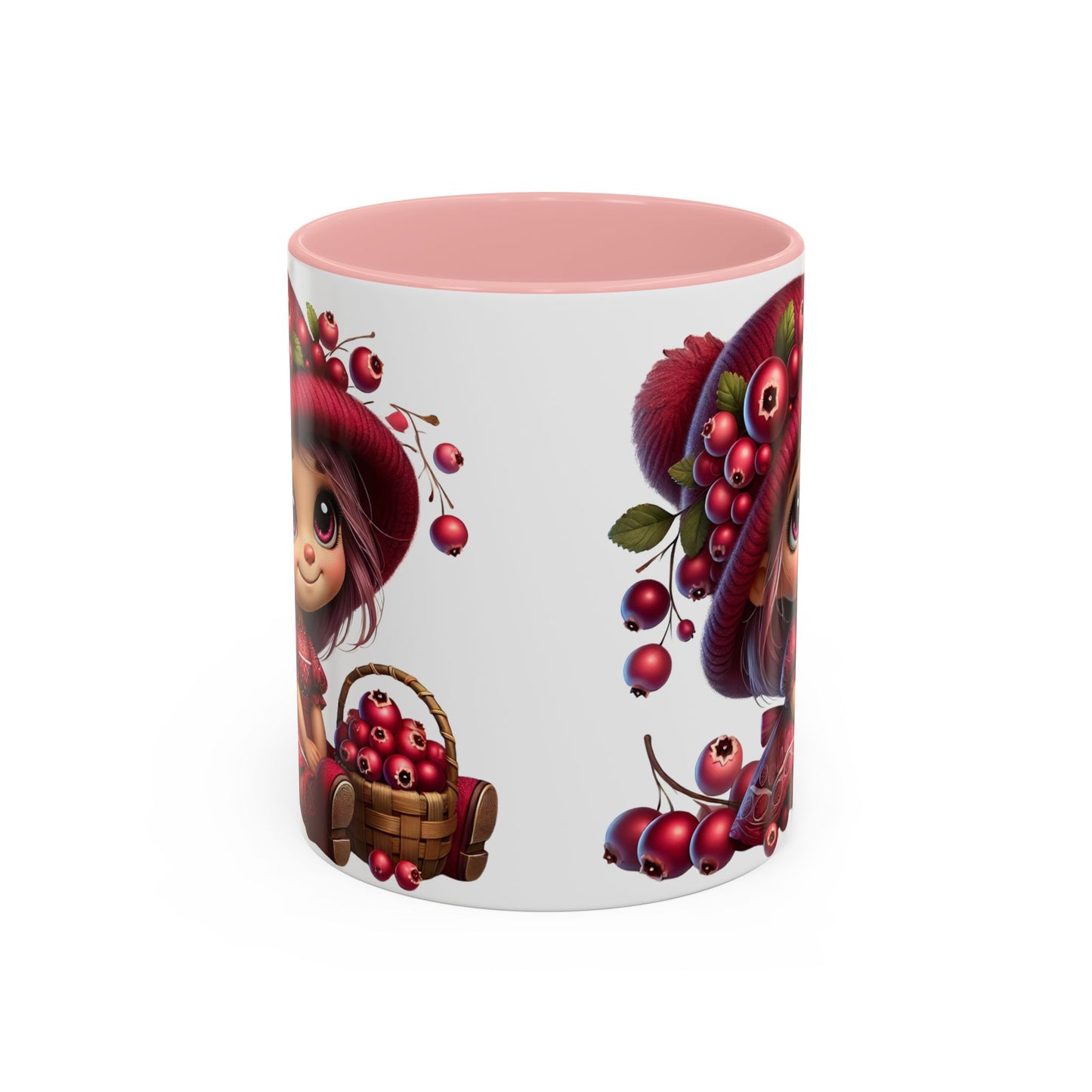 Whimsical Berry Girl Coffee Mug - Cute 11oz & 15oz Designs