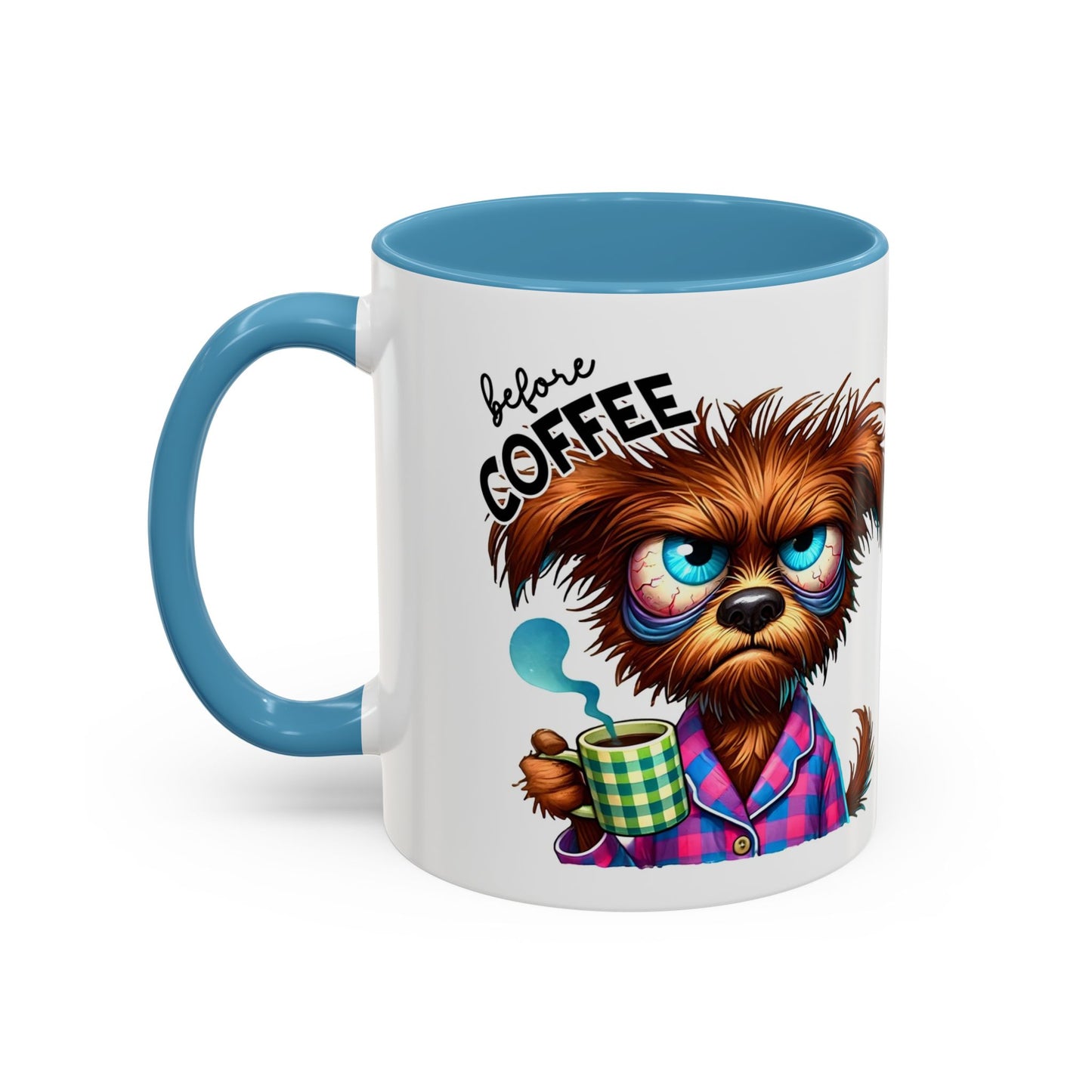 Caffeinated Dog Mug, Funny Pet Lover Coffee Cup, Gift for Dog Owners, Cute Animal Drinkware, Whimsical Home Decor