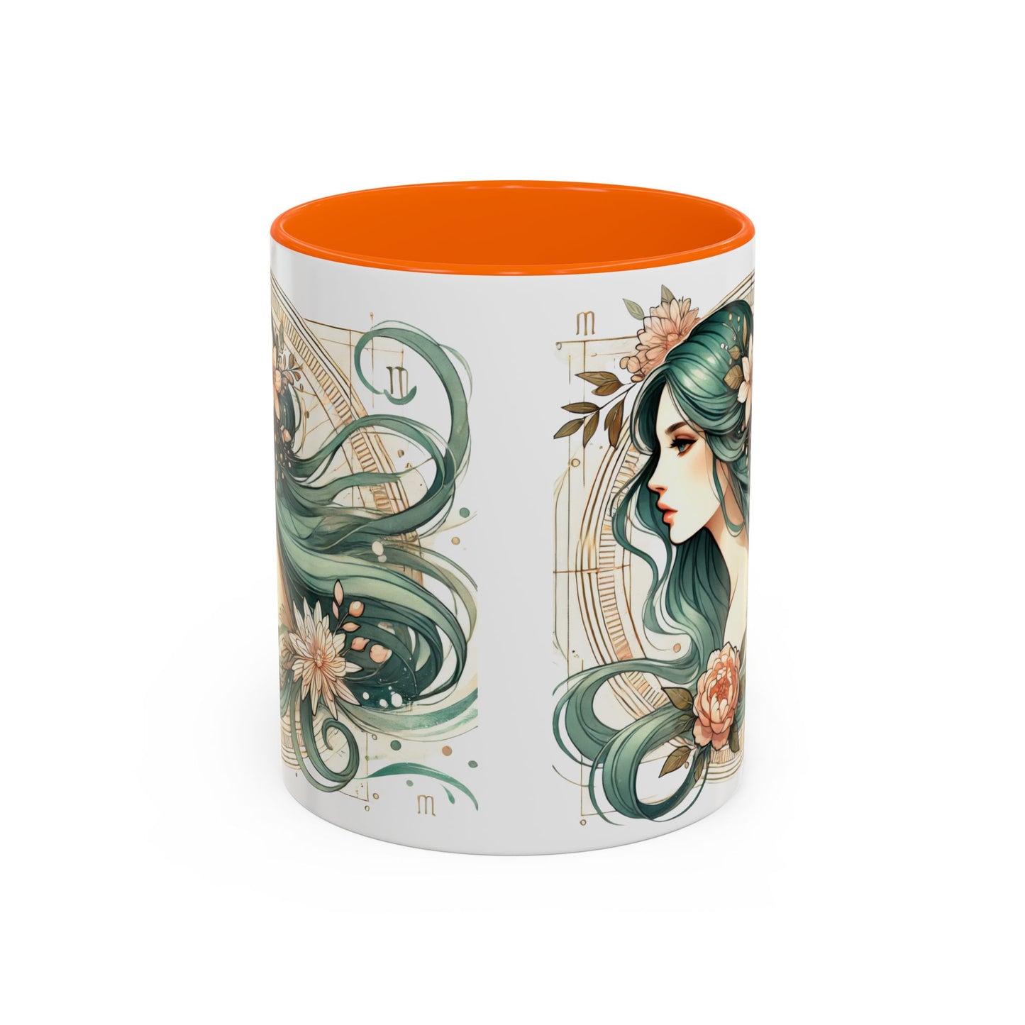 Elegant Floral Accent Coffee Mug - 11oz & 15oz