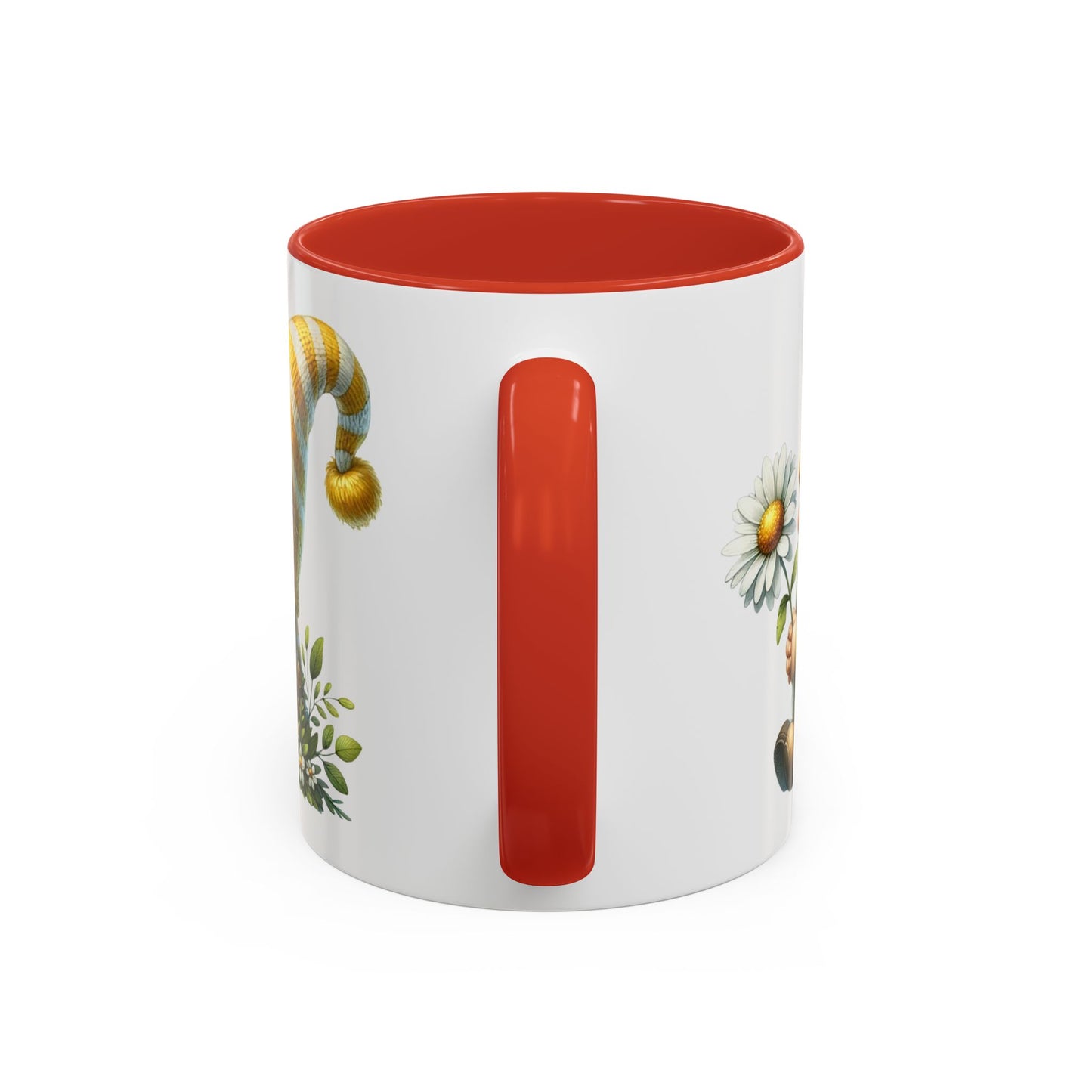 Whimsical Gnome Coffee Mug, Cute Gnome Cup for Garden Lovers, Spring Decor, Gift for Her, Coffee Lover's Mug, Unique Flower Mug