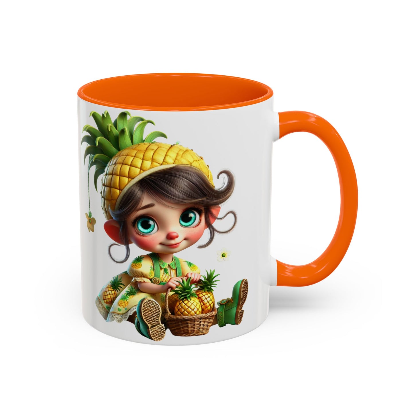 Pineapple-themed Accent Coffee Mug - Tropical Fun for Every Sip