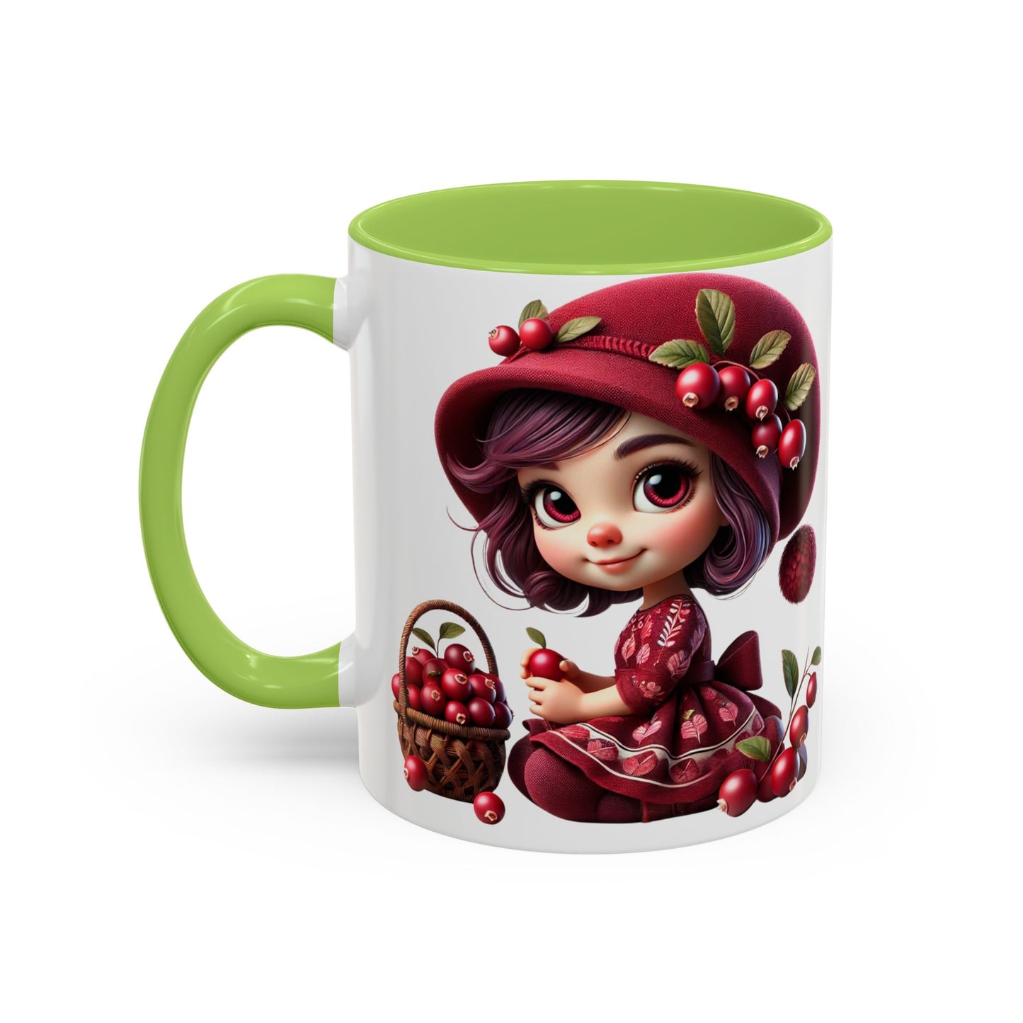 Charming Cherry Blossom Accent Coffee Mug | Cute Character Design | Perfect Gift for Tea Lovers & Special Occasions