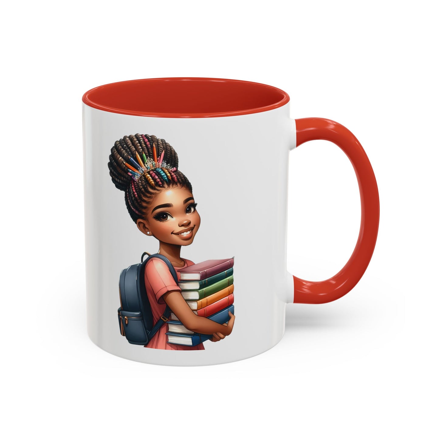 Accent Coffee Mug with Empowering Design, Student Gift, Books Lover Mug, Motivational Cup, School Supplies