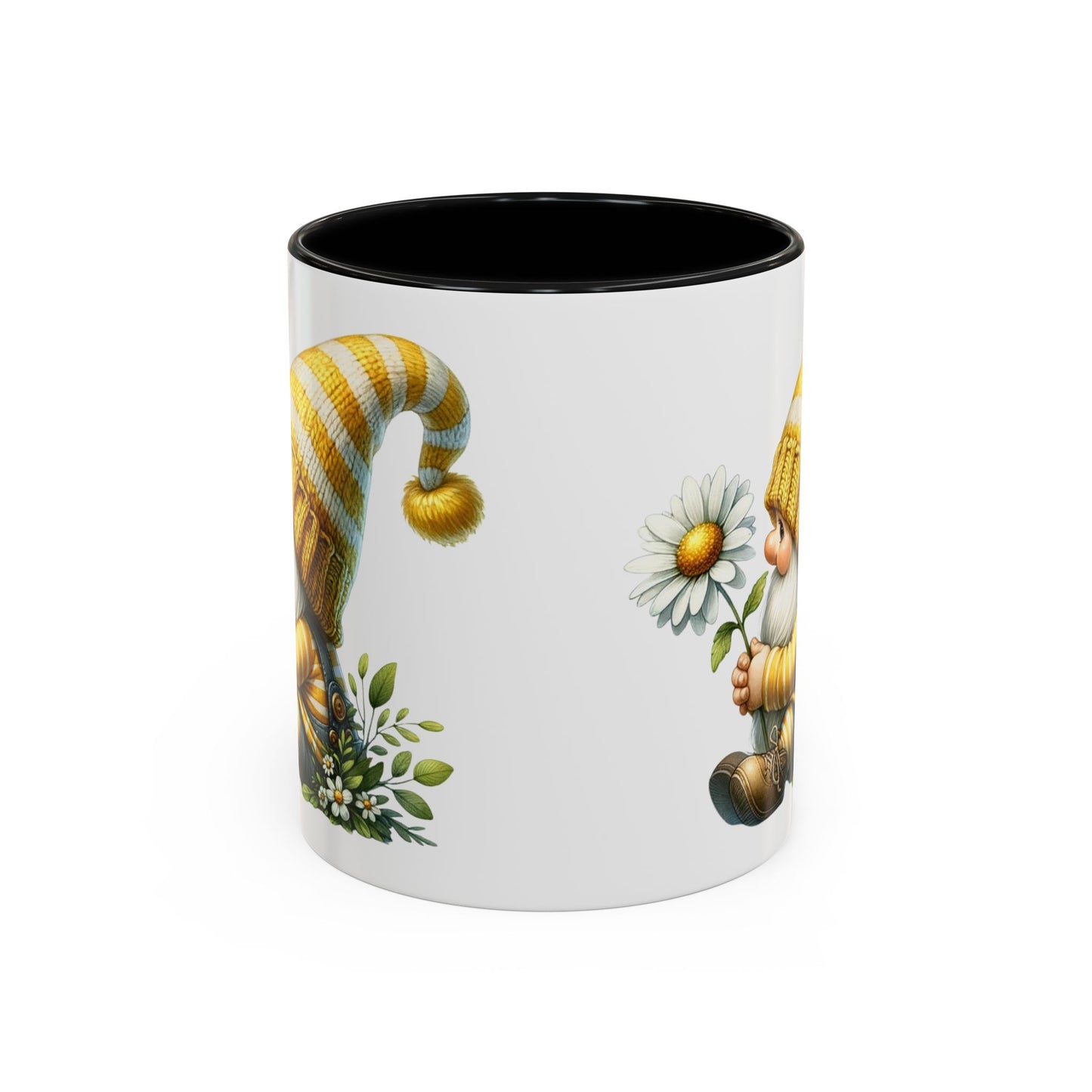 Whimsical Gnome Coffee Mug, Cute Gnome Cup for Garden Lovers, Spring Decor, Gift for Her, Coffee Lover's Mug, Unique Flower Mug