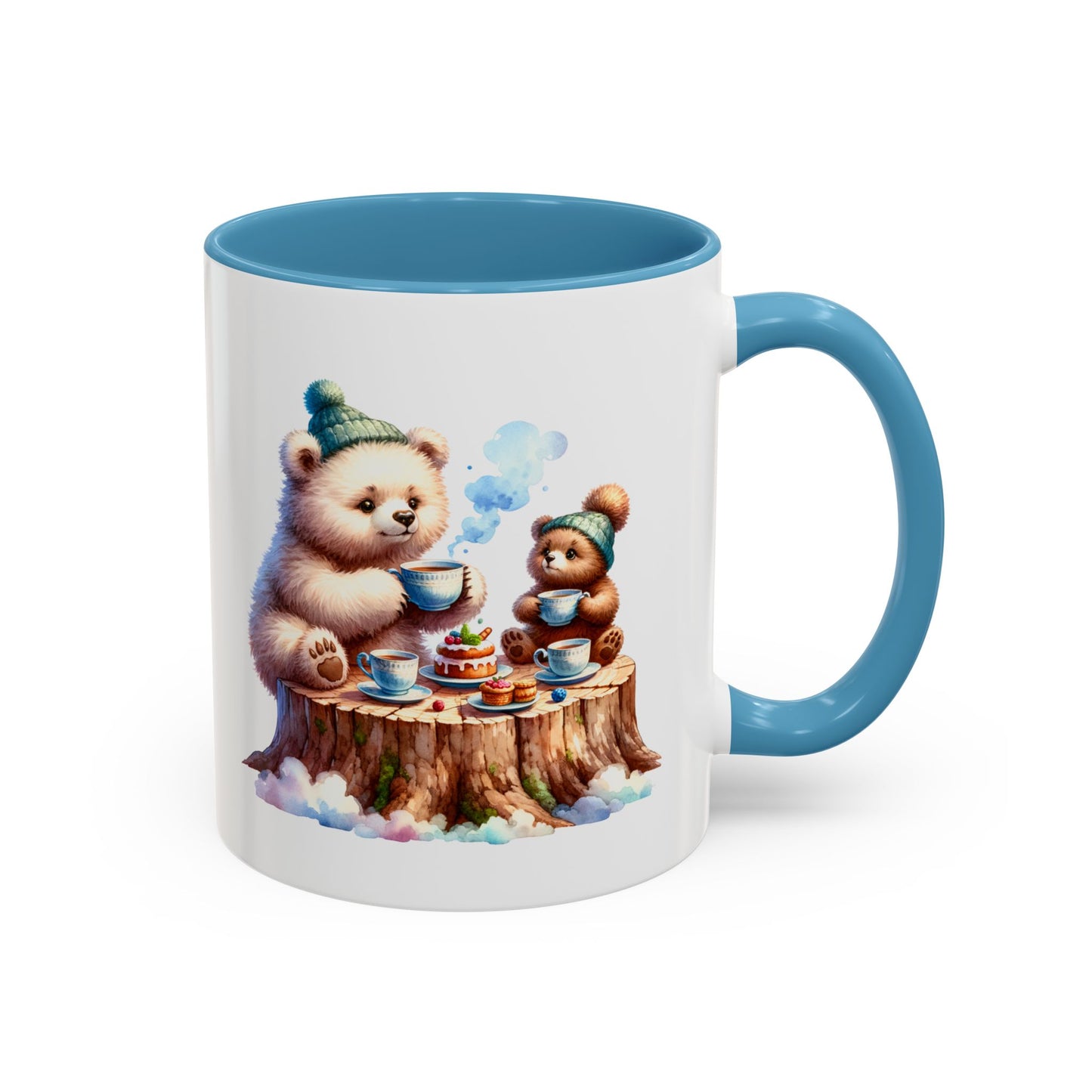 Whimsical Bear Tea Party Mug | Cute Animal Lover Coffee Cup, Gift for Kids, Nursery Decor, Birthday, Holiday Essentials