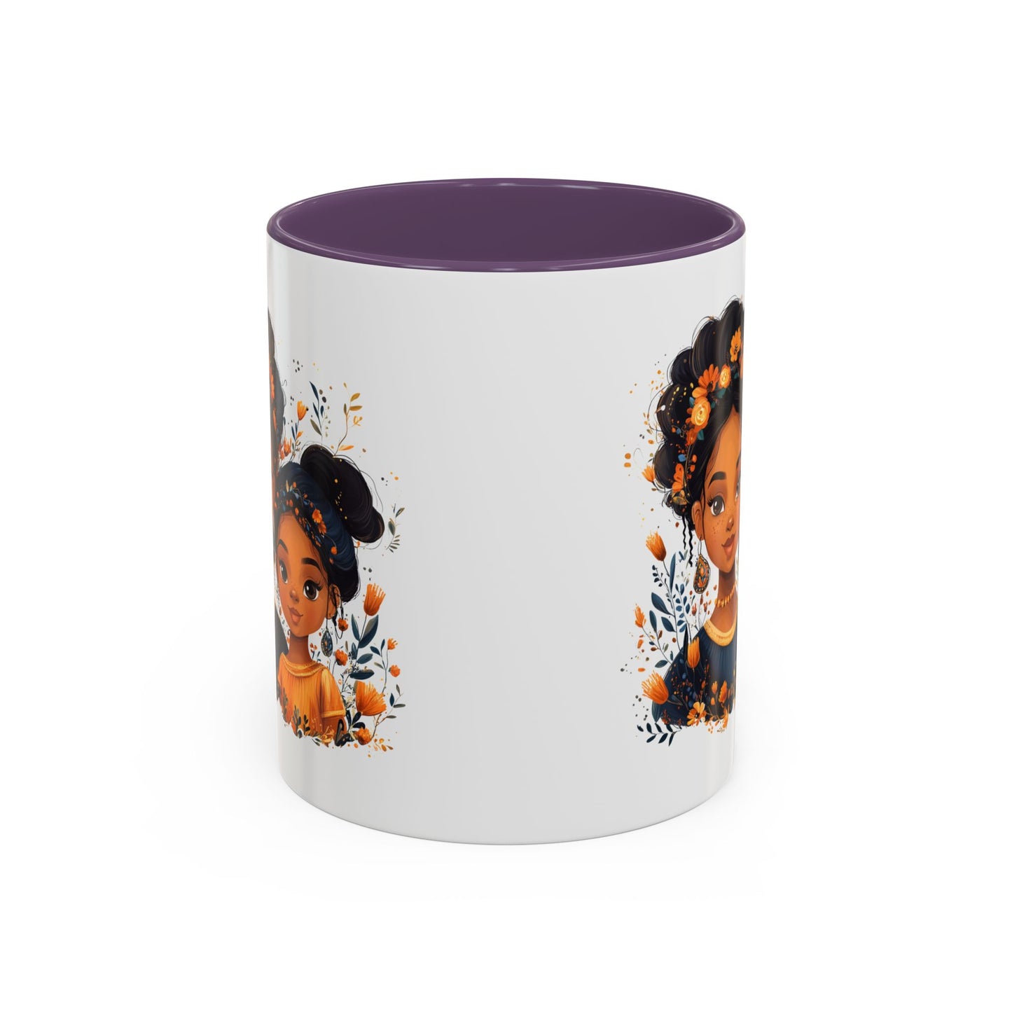 Cute Floral Accent Mug for Coffee Lovers, Gift for Moms, Family Bonding, Fall Decor, Unique Tea Mug