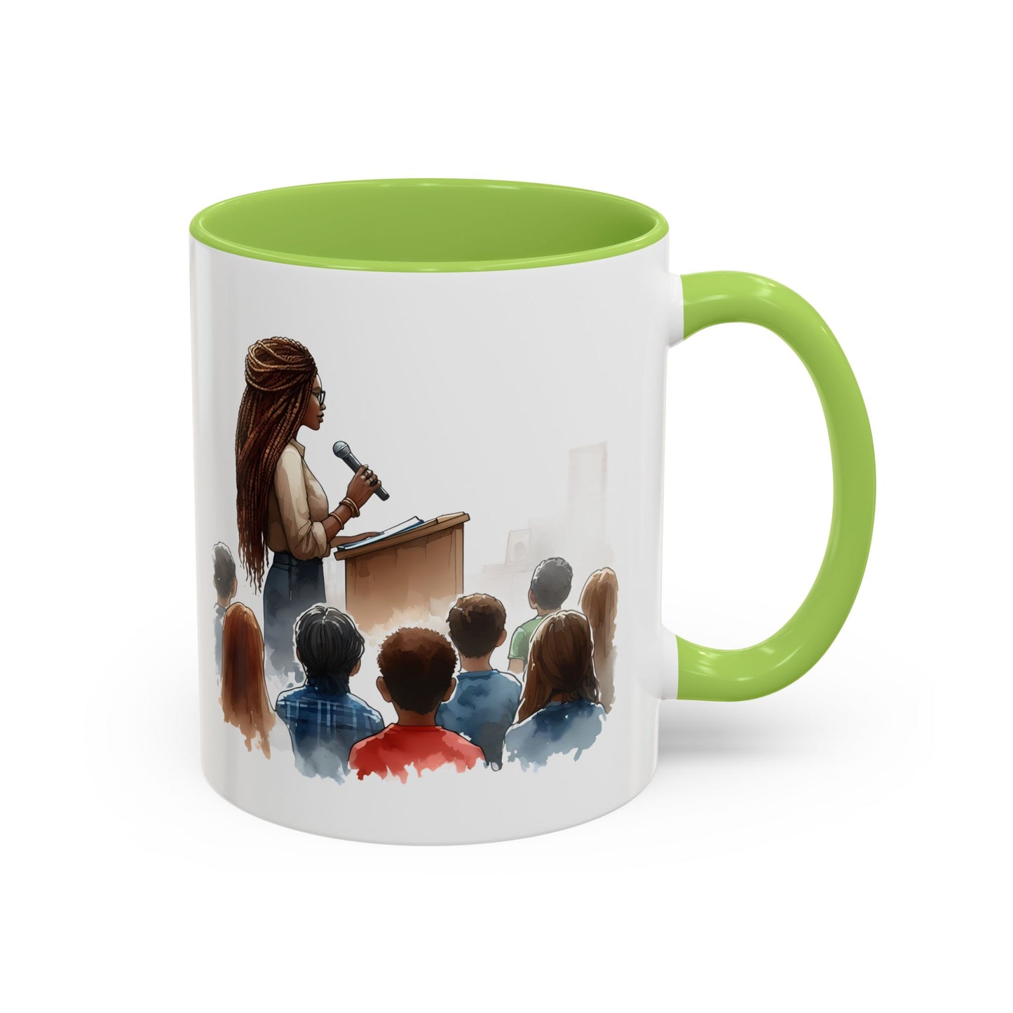 Inspirational Accent Coffee Mug - Motivational Gift for Speakers, Teachers, Coaches; Perfect for Coffee Lovers, Office Decor, Quote Mug