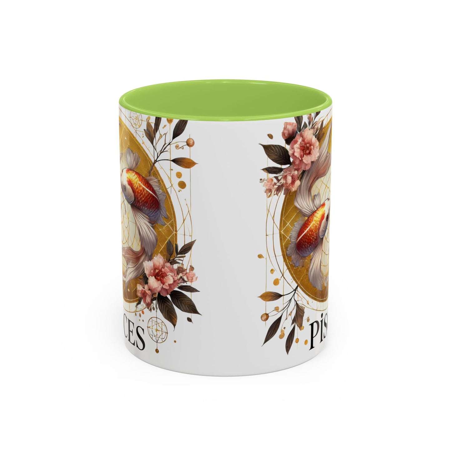 Pisces Goldfish Accent Coffee Mug – Zodiac Astrology Gift for Fish Lovers