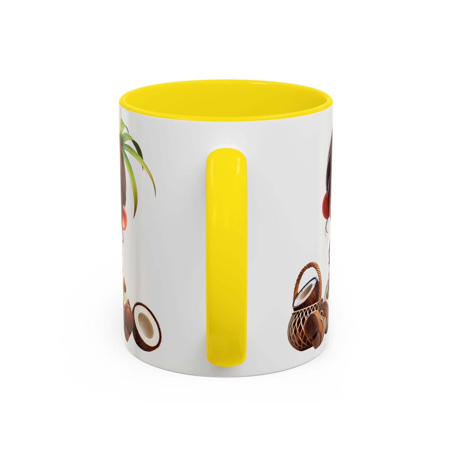 Whimsical Coconut Character Coffee Mug - 11oz & 15oz