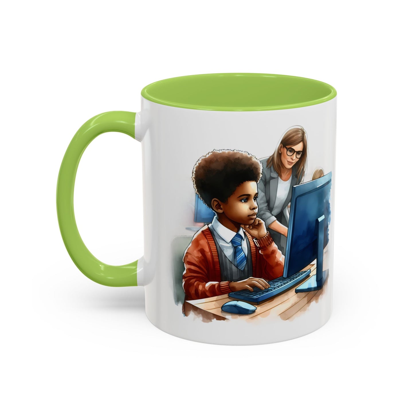 Inclusive Learning Accent Coffee Mug, Motivational Teacher Gift, Educational Office Decor, Student Appreciation, Classroom Supplies