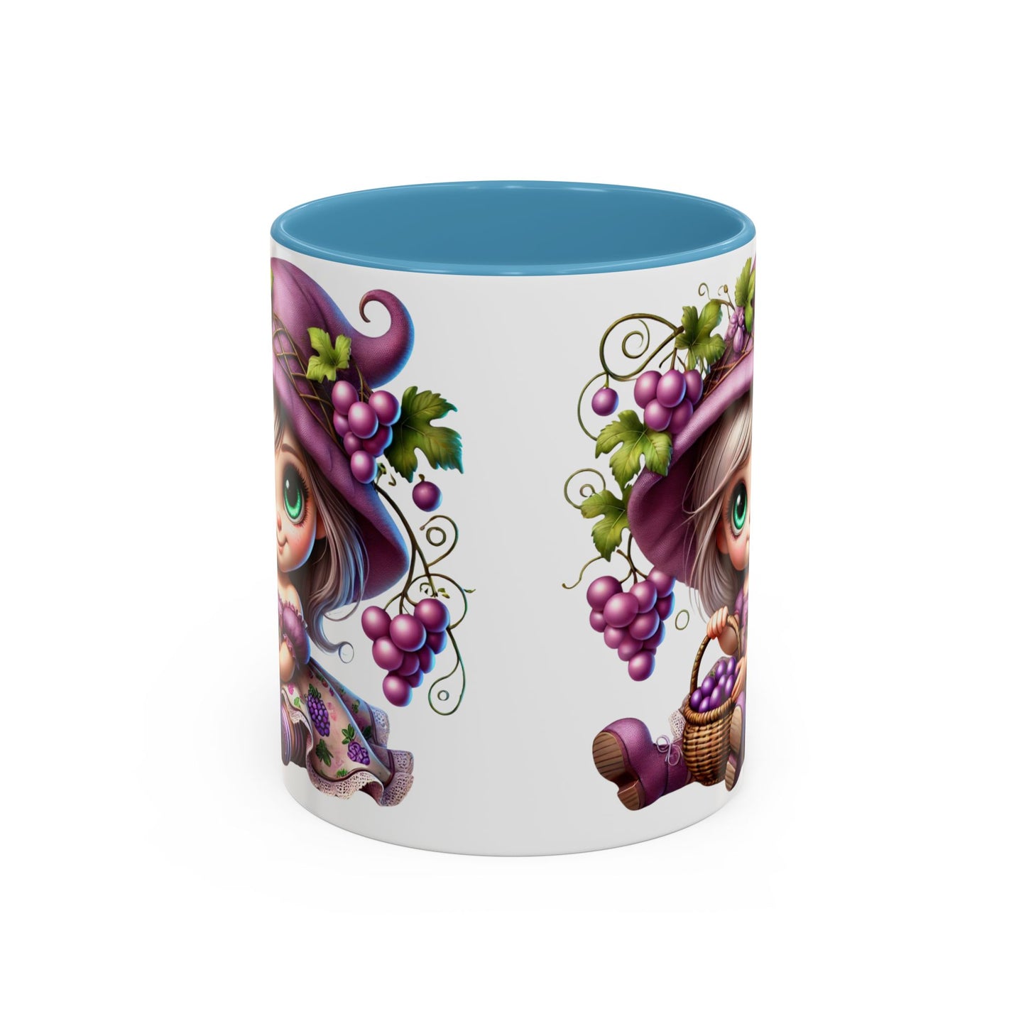 Whimsical Grape Girl Coffee Mug - Perfect for Wine Lovers and Gift Giving