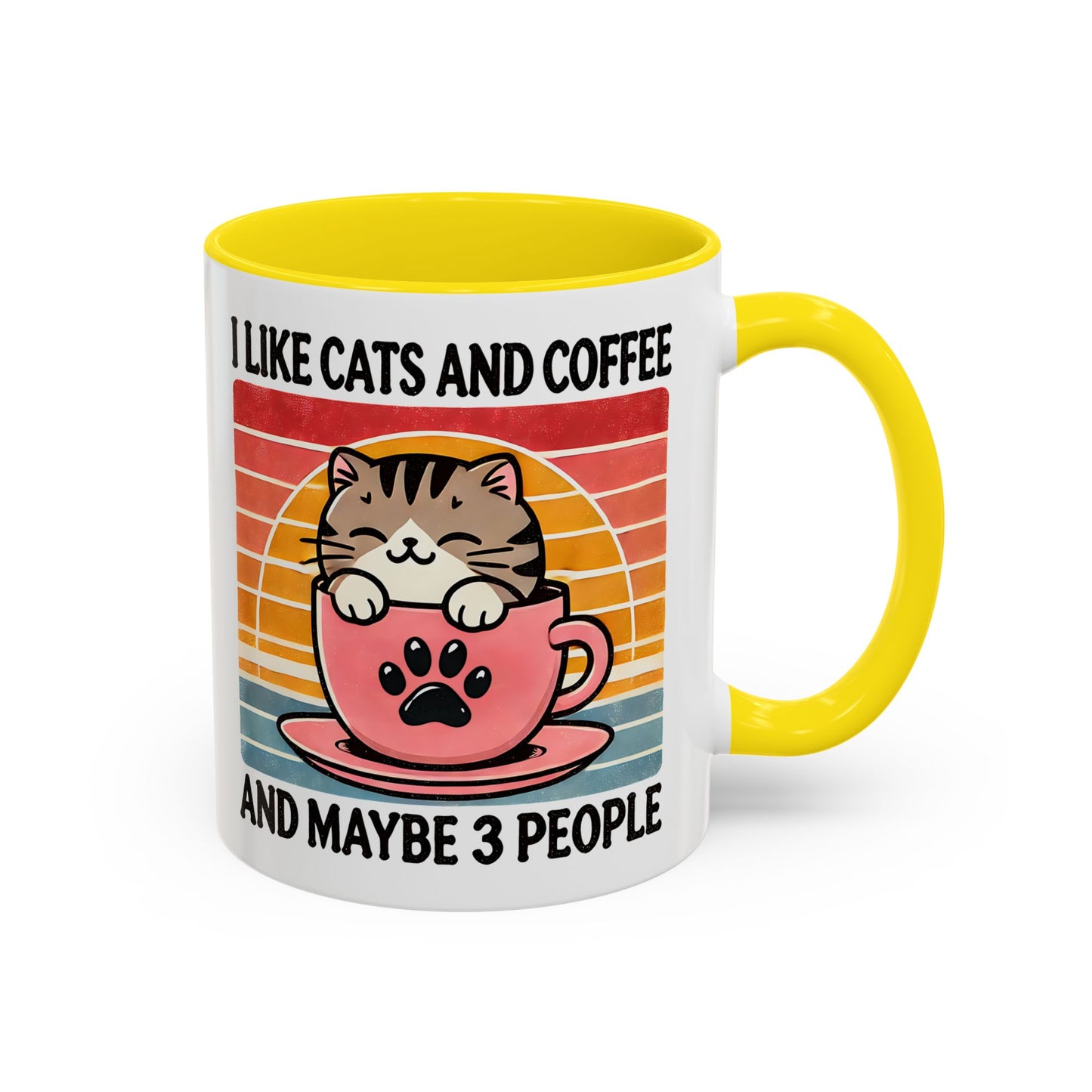 Cute Cat Coffee Mug, Cat Lover Gift, Coffee Lover Mug, Fun Pet Mug, Pet Owner Gifts