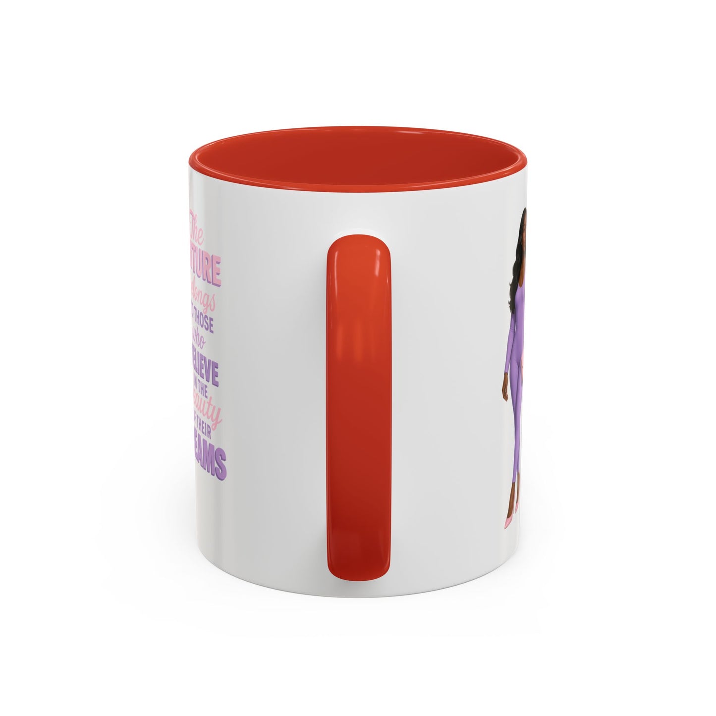 Inspirational Accent Coffee Mug - Motivational Gift for Dreamers, Home Office Decor, Encouragement Gift, Quote Cup