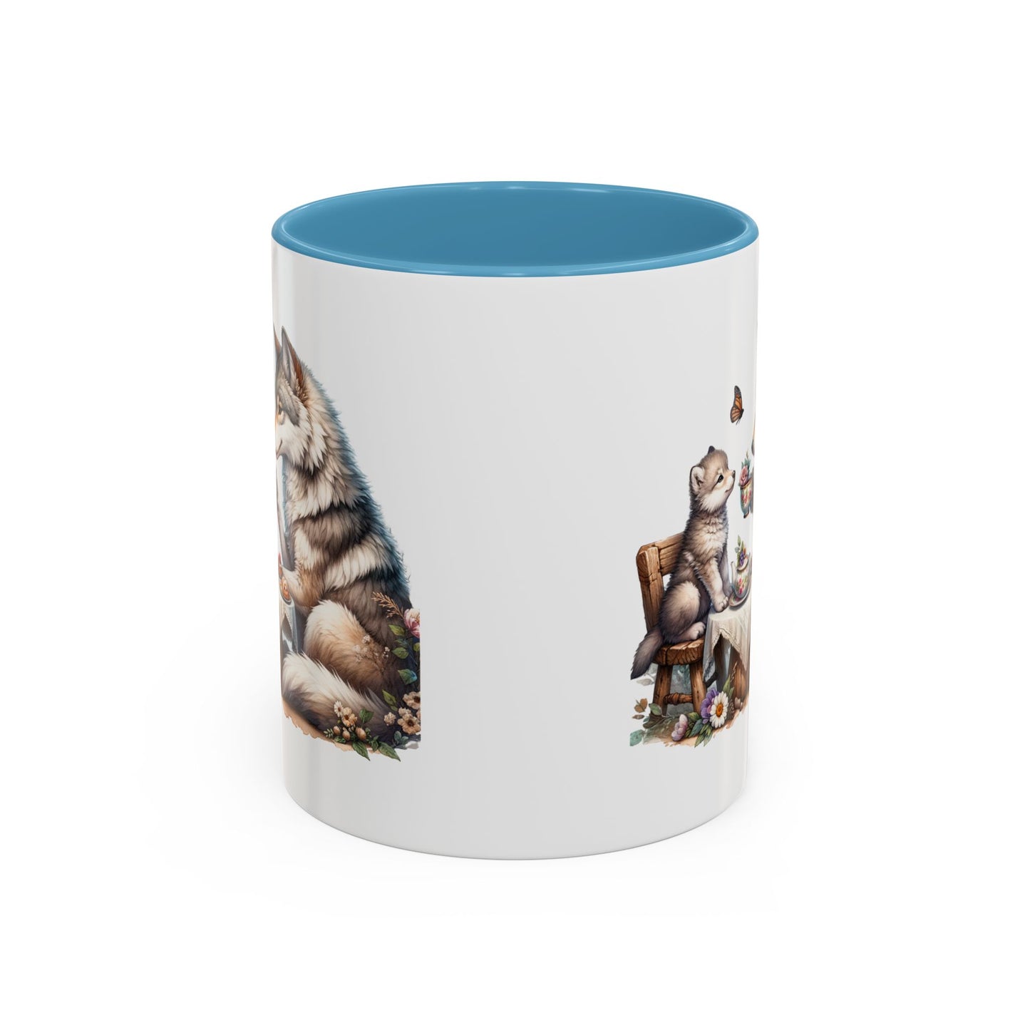Whimsical Wolf Tea Time Mug | Cute Animal Coffee Cup, Gifts for Animal Lovers, Home Decor, Cozy Kitchen, Unique Gift Idea