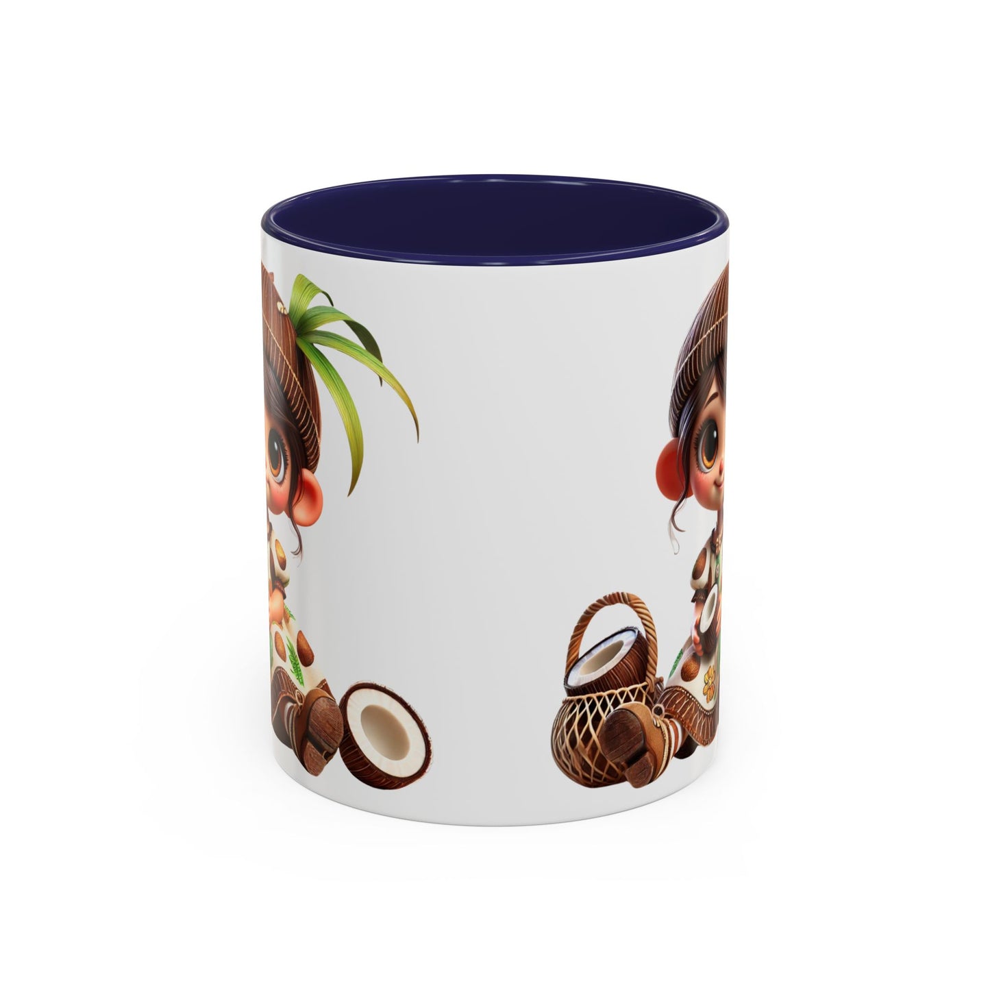 Whimsical Coconut Character Coffee Mug - 11oz & 15oz