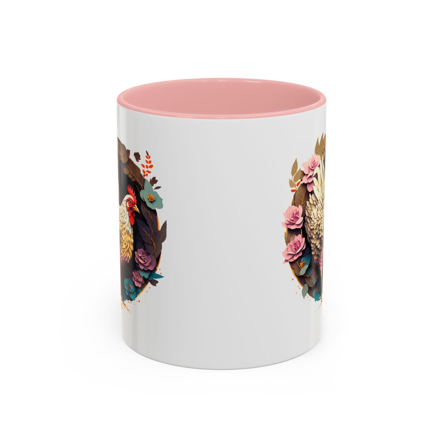 Charming Floral Chicken Coffee Mug - Perfect for Farmhouse Decor, Gift for Chicken Lovers, Tea, Hot Drinks, Home & Kitchen