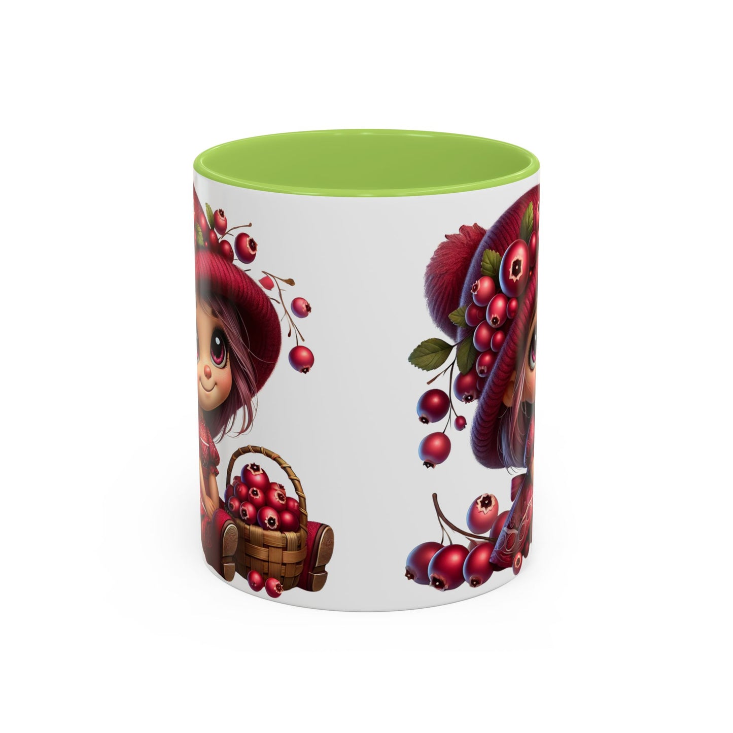 Whimsical Berry Girl Coffee Mug - Cute 11oz & 15oz Designs