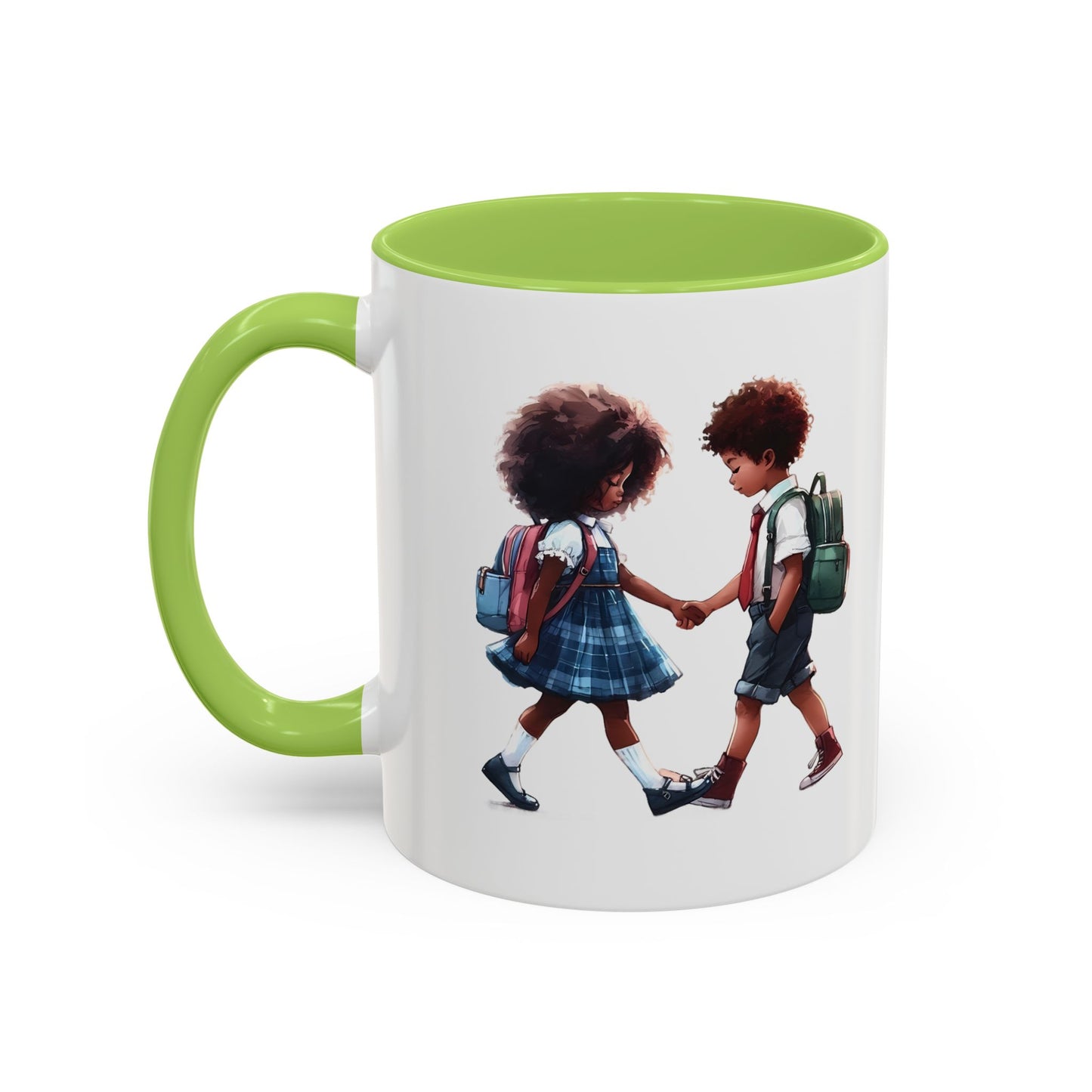 Heartwarming Kids Friendship Coffee Mug, Cute Kid Artwork Mug, Back to School Gift, Family Gift, Coffee Lover Gift