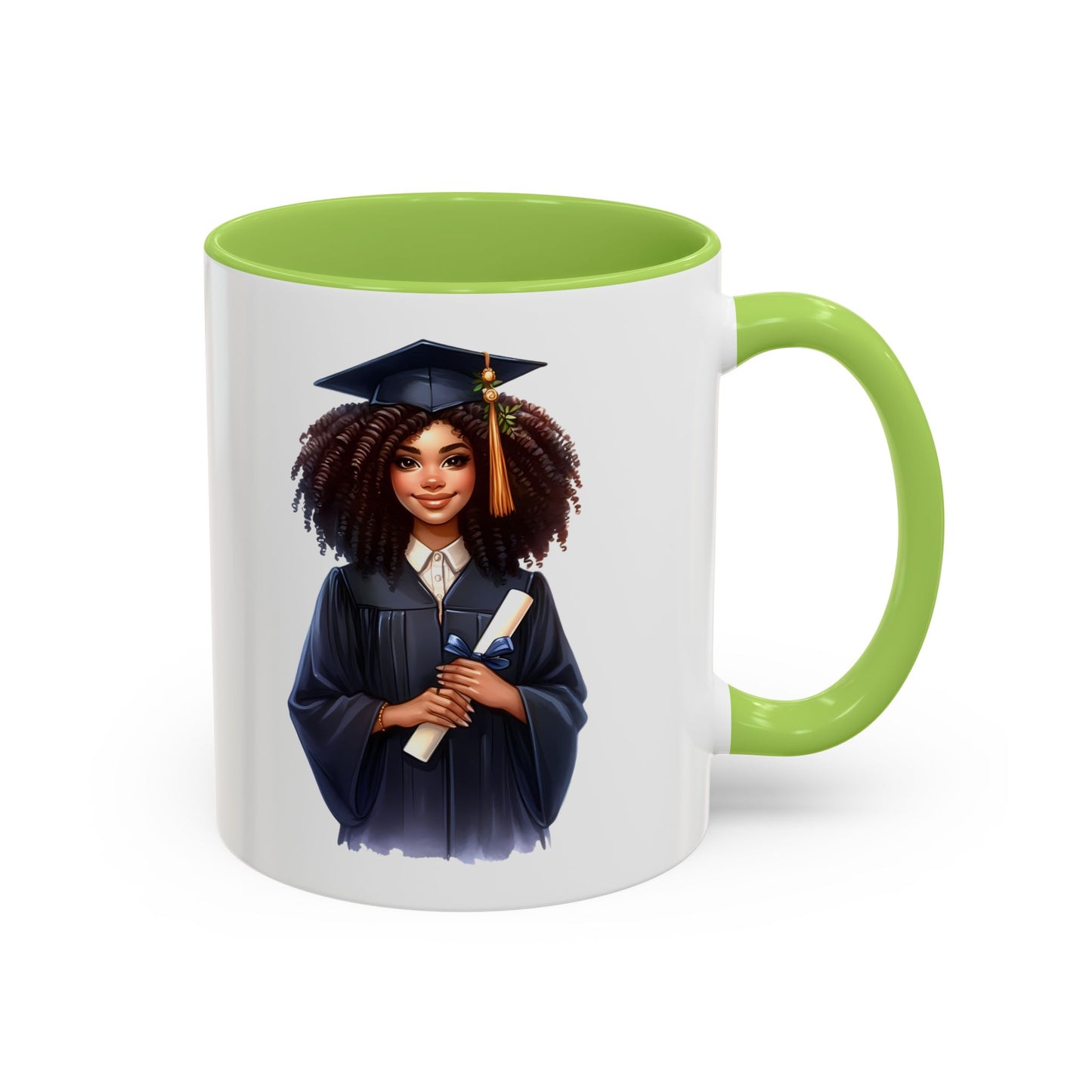 Graduation Celebration Coffee Mug, Inspirational Gift for Graduates, Black Accent Mug, Office Desk Cup, Graduation Keepsake