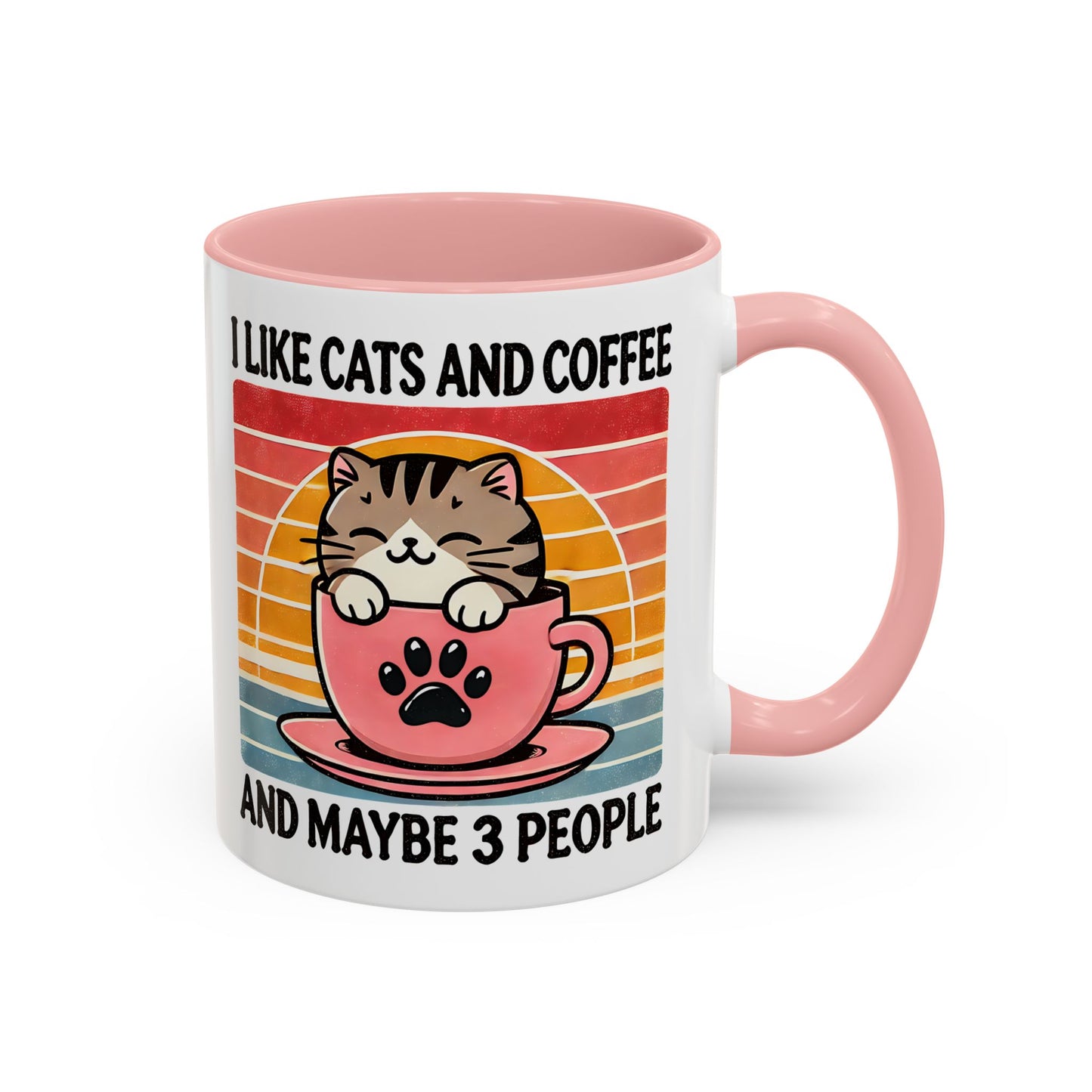 Cute Cat Coffee Mug, Cat Lover Gift, Coffee Lover Mug, Fun Pet Mug, Pet Owner Gifts