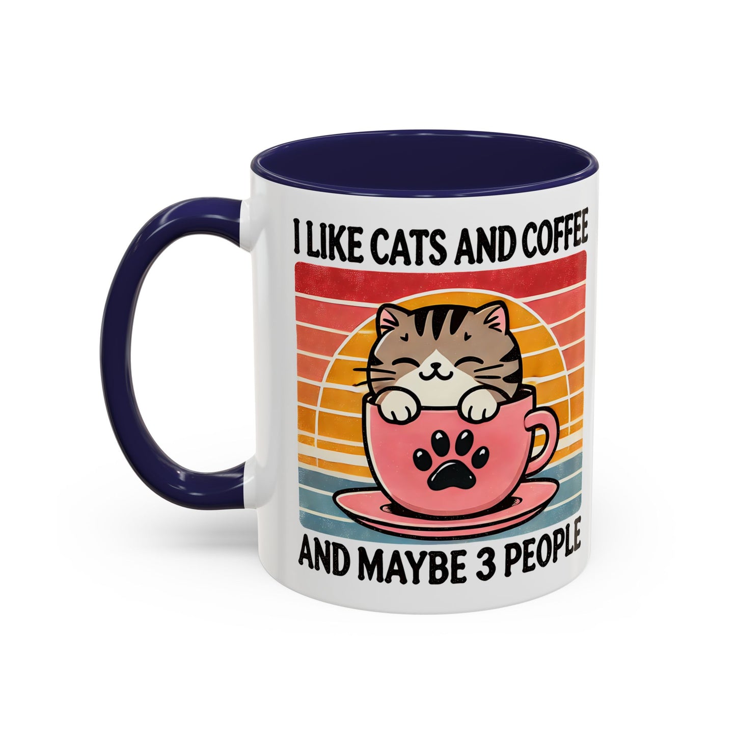 Cute Cat Coffee Mug, Cat Lover Gift, Coffee Lover Mug, Fun Pet Mug, Pet Owner Gifts