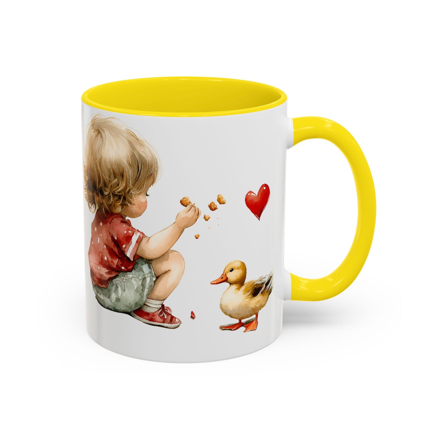 Adorable Duck-Themed Coffee Mug for Kids, Cute Child & Duck Design, Perfect Gift for Birthdays, Baby Showers, Animal Lovers, Kitchen Decor