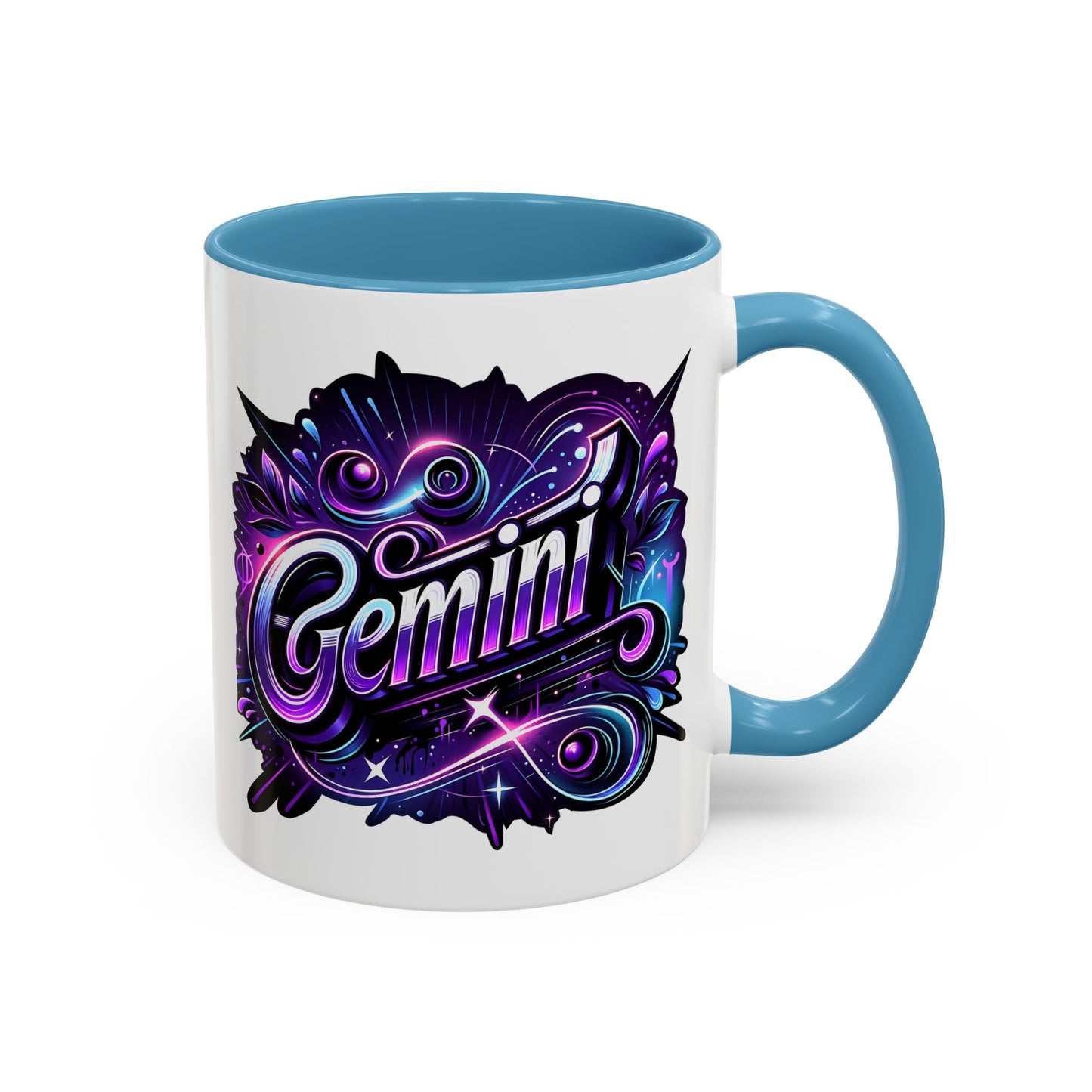 Gemini Accent Coffee Mug - Colorful Astrology Mug, Horoscope Gift, Zodiac Lover's Mug, Unique Coffee Cup, Personalised Birthday Gift
