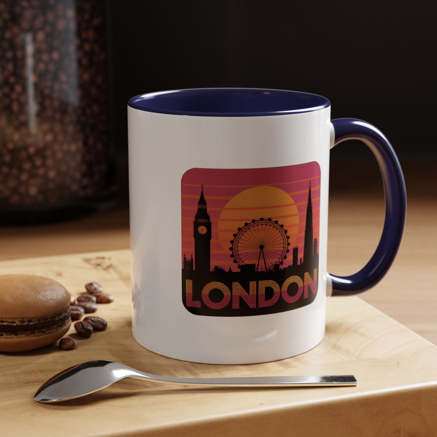 London Skyline Accent Coffee Mug - Perfect Gift for Travelers, London Lovers, Home Decor, Office Use, Road Trip Memories