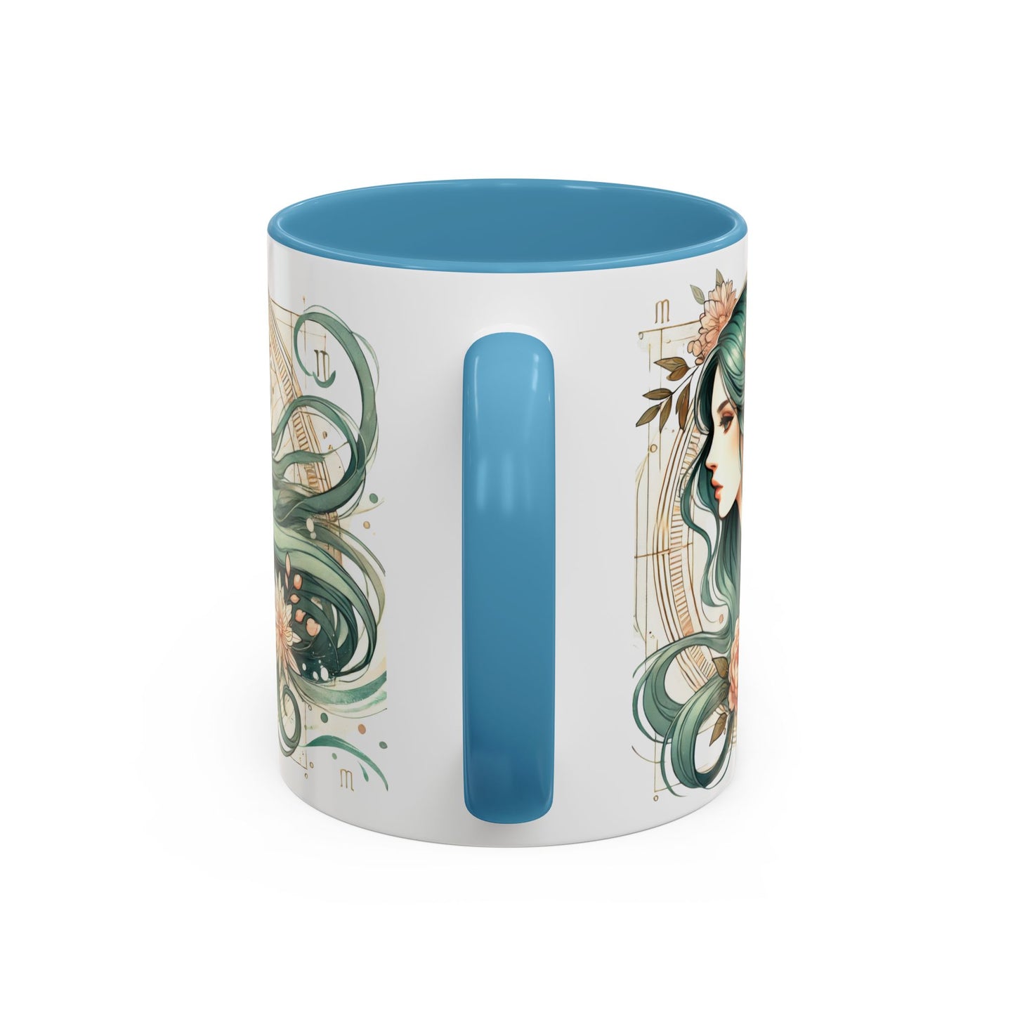 Elegant Floral Accent Coffee Mug - 11oz & 15oz