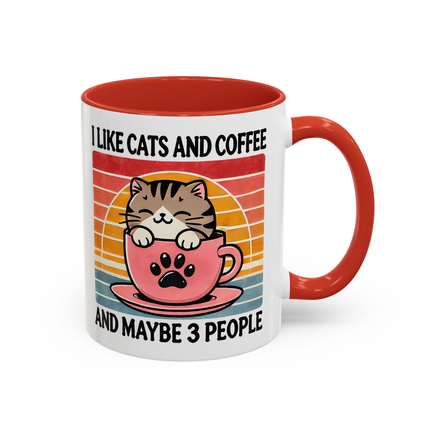 Cute Cat Coffee Mug, Cat Lover Gift, Coffee Lover Mug, Fun Pet Mug, Pet Owner Gifts