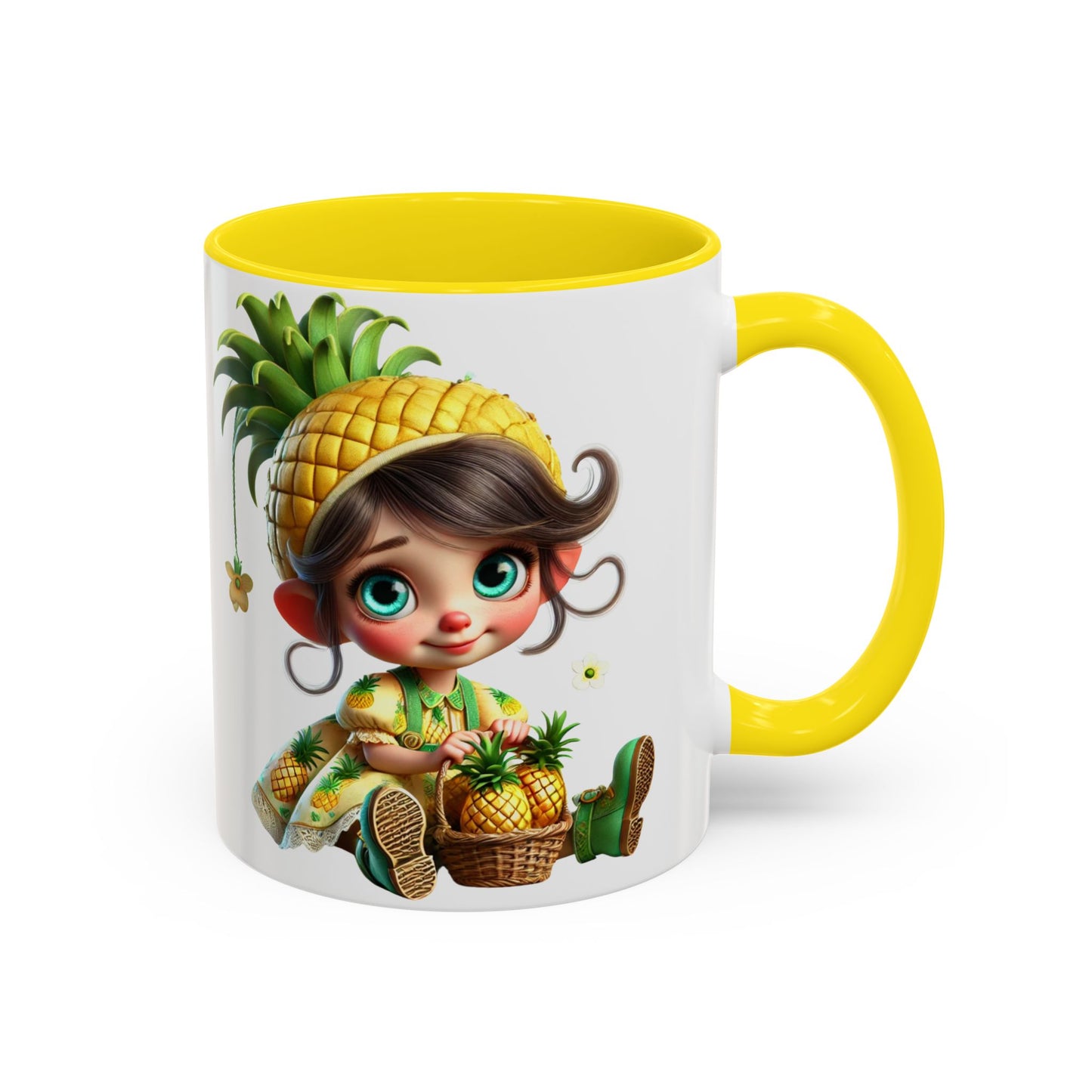 Pineapple-themed Accent Coffee Mug - Tropical Fun for Every Sip
