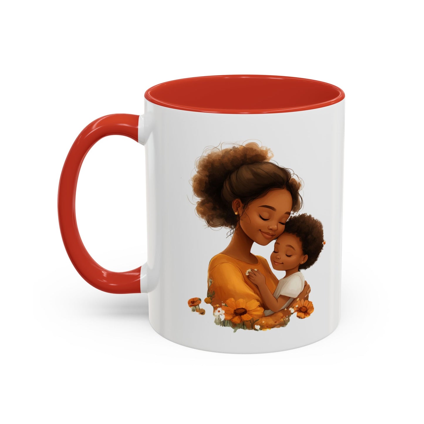 Heartwarming Mom & Child Coffee Mug, Family Gift, Mother's Day Gift, Coffee Lover, Cute Illustration